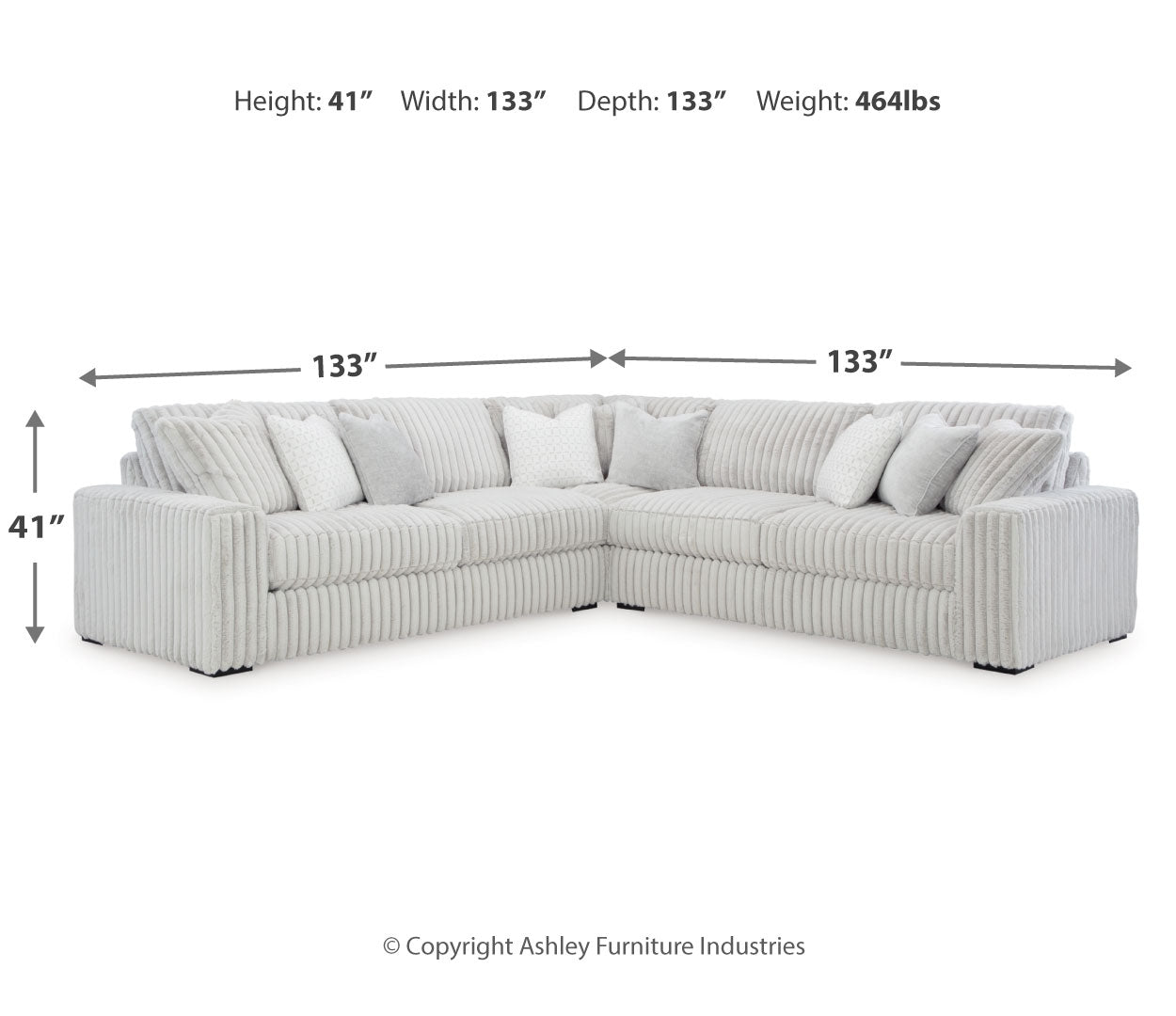 Stupendous Sectional with Ottoman (Customizable)