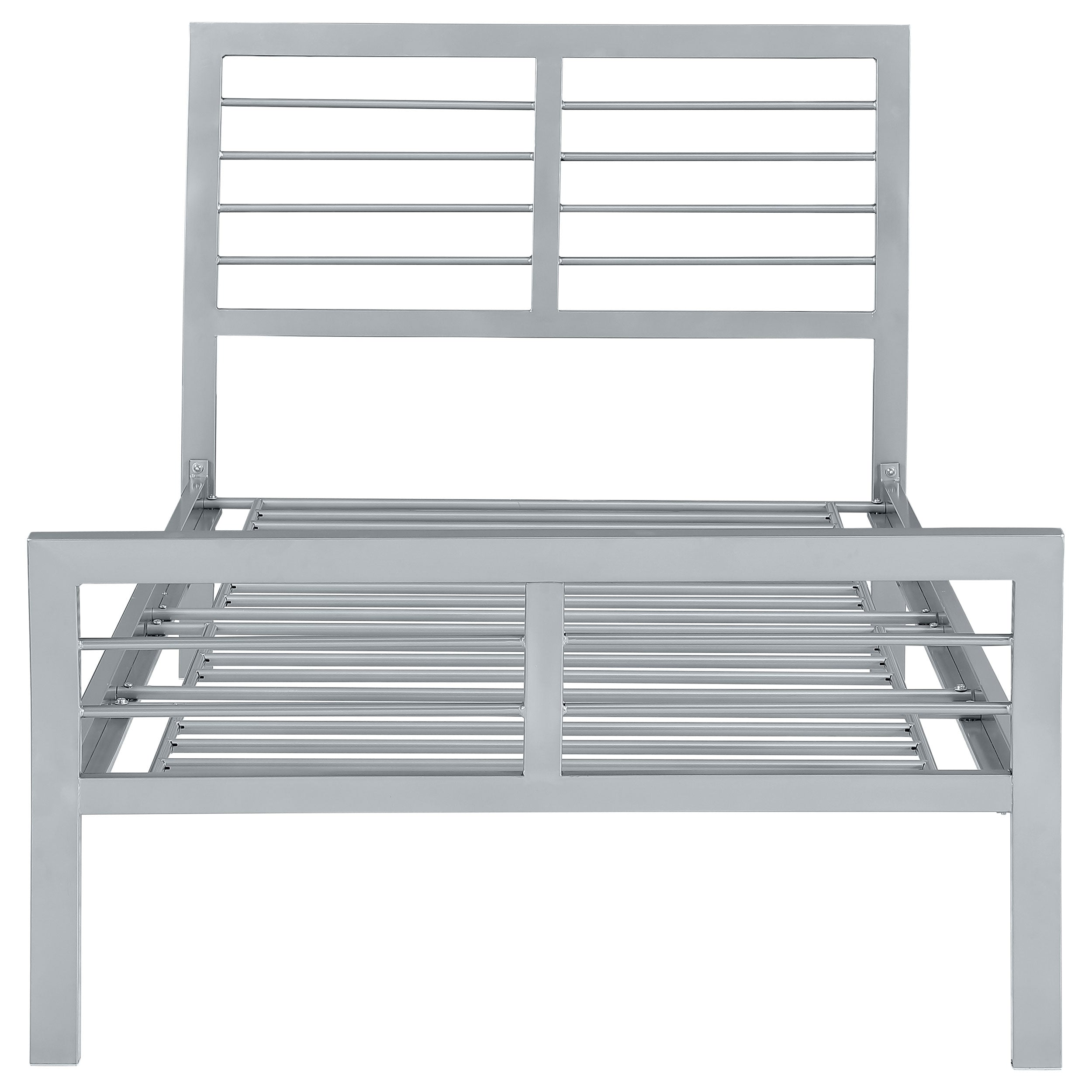 Cooper Metal Open Frame Bed Silver