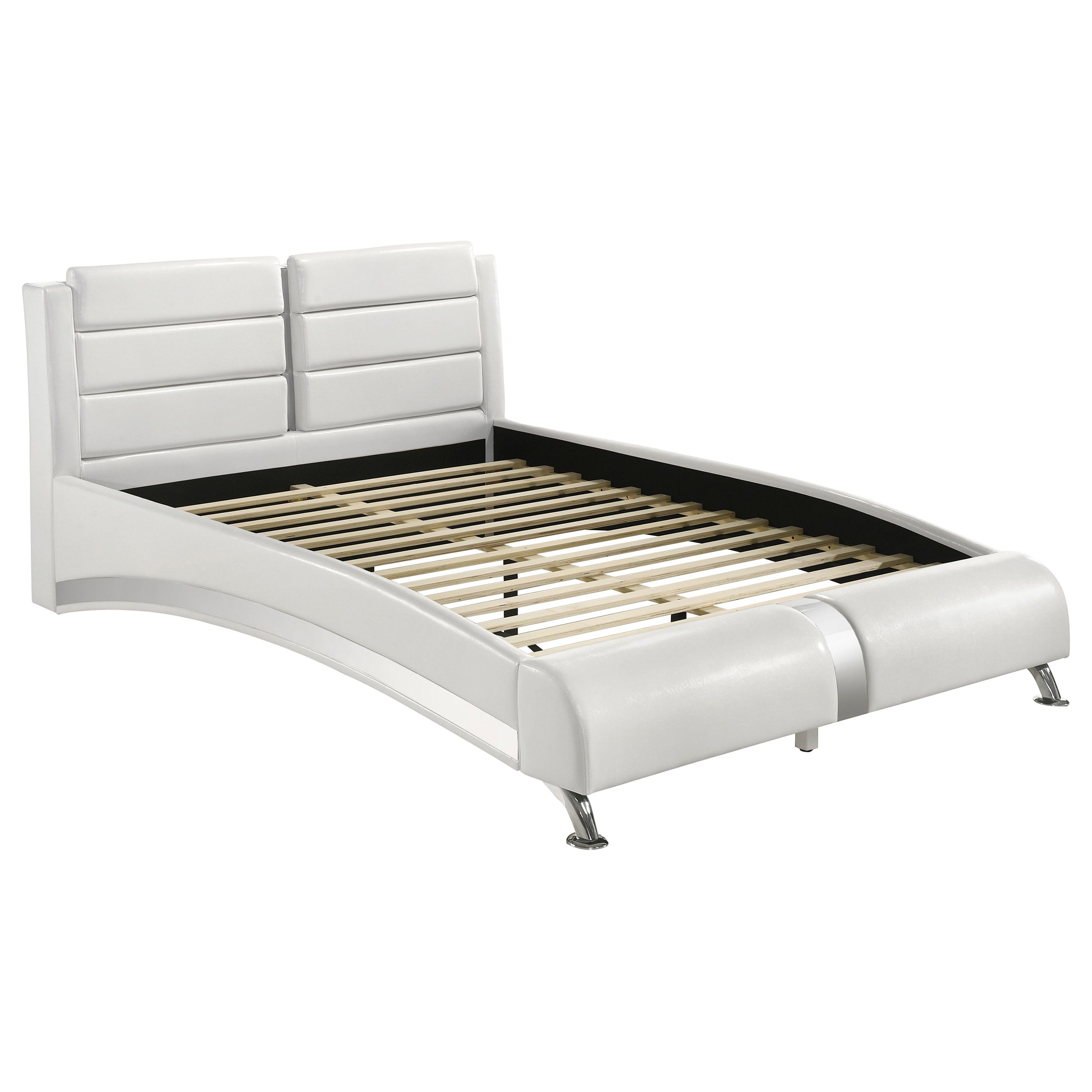Jeremaine Upholstered California King Sleigh Bed White