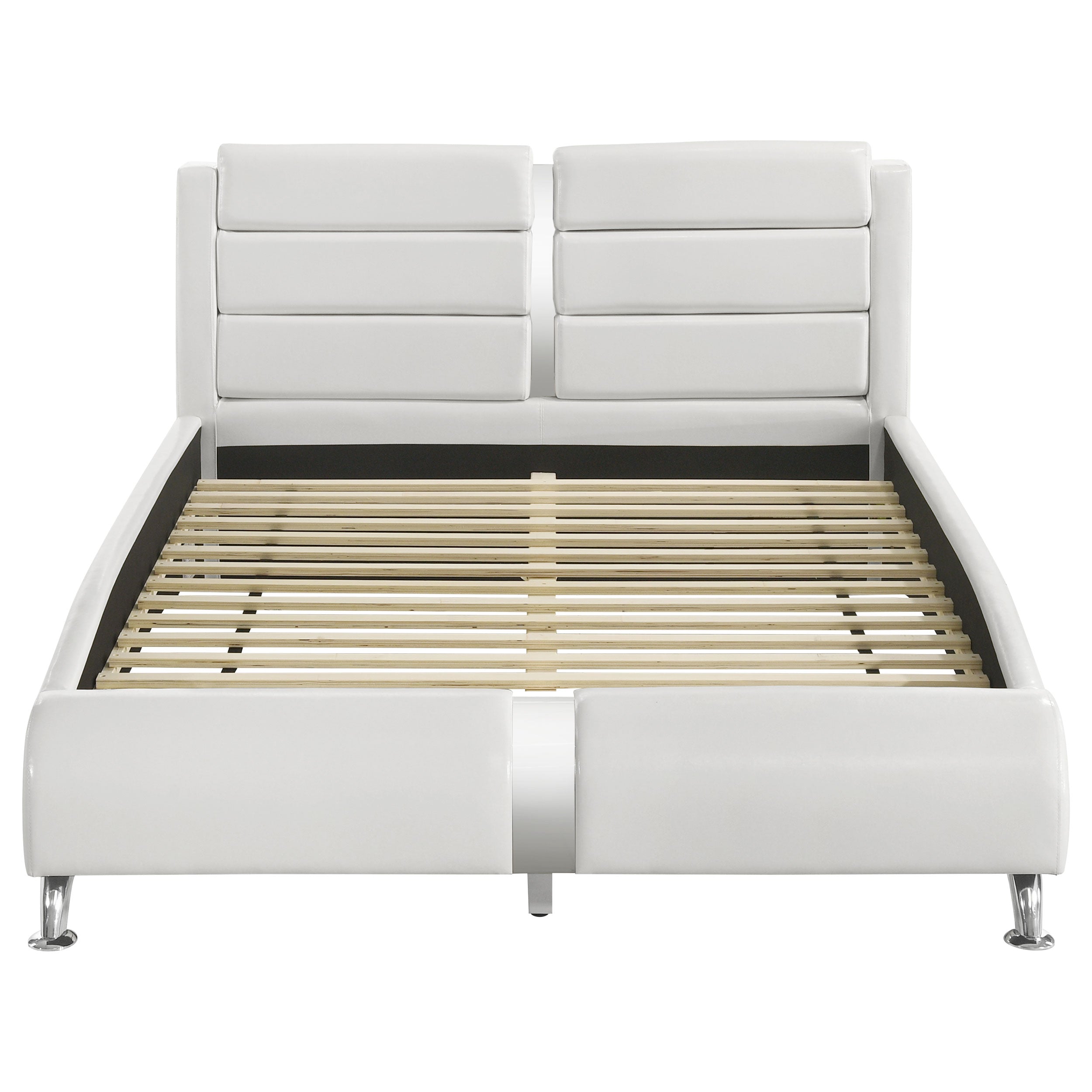 Jeremaine Upholstered California King Sleigh Bed White