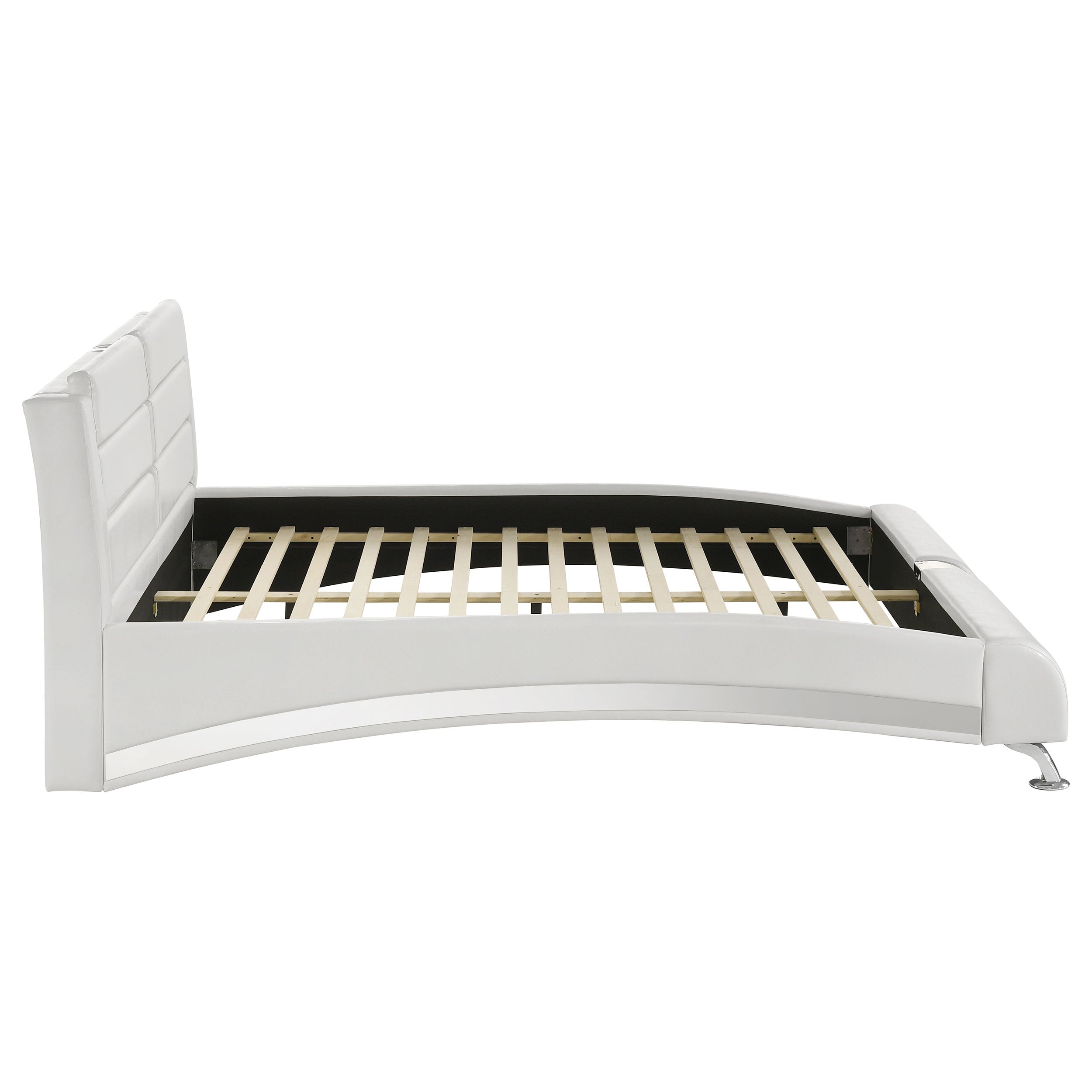 Jeremaine Upholstered California King Sleigh Bed White