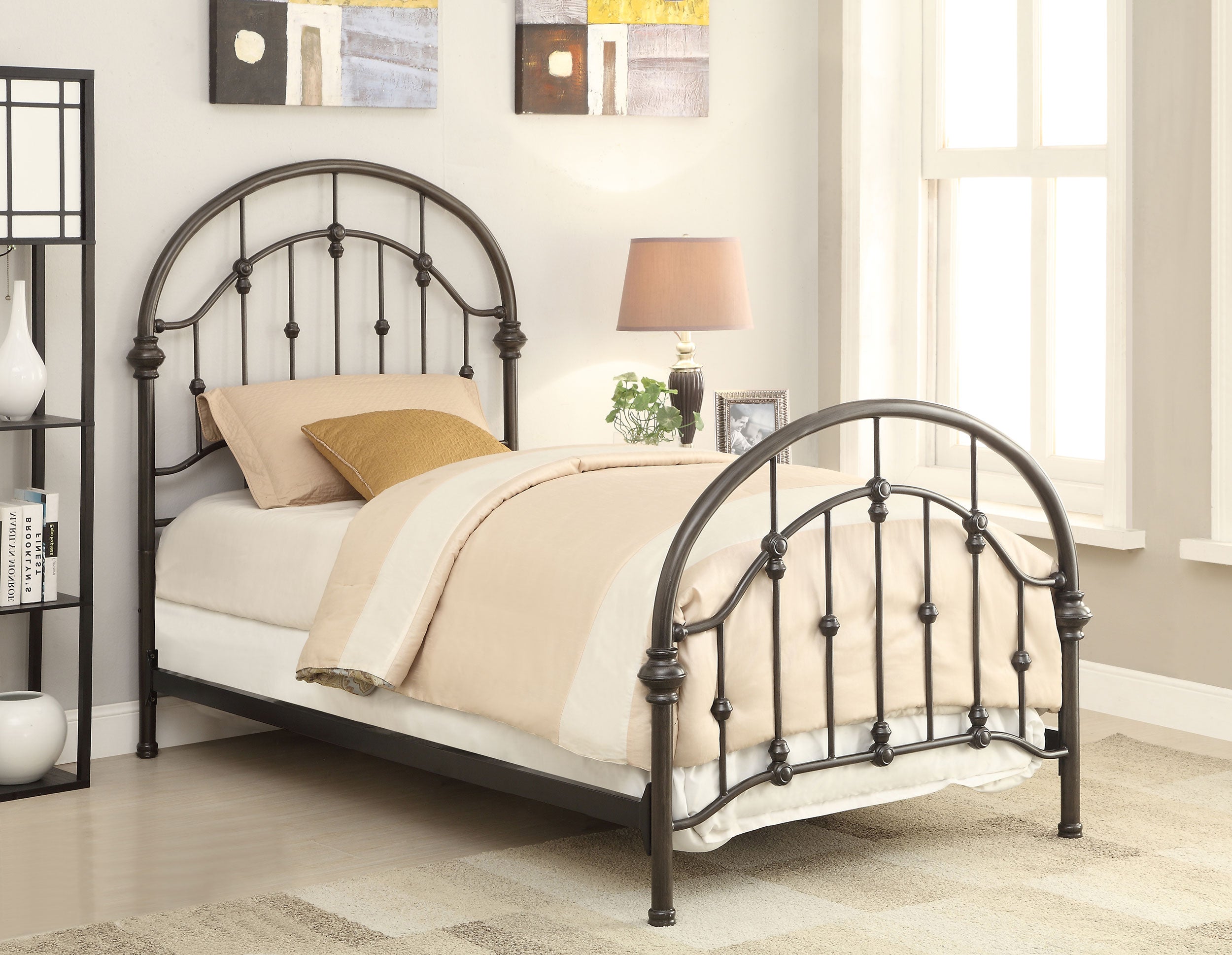 Rowan Metal Open Frame Bed Dark Bronze