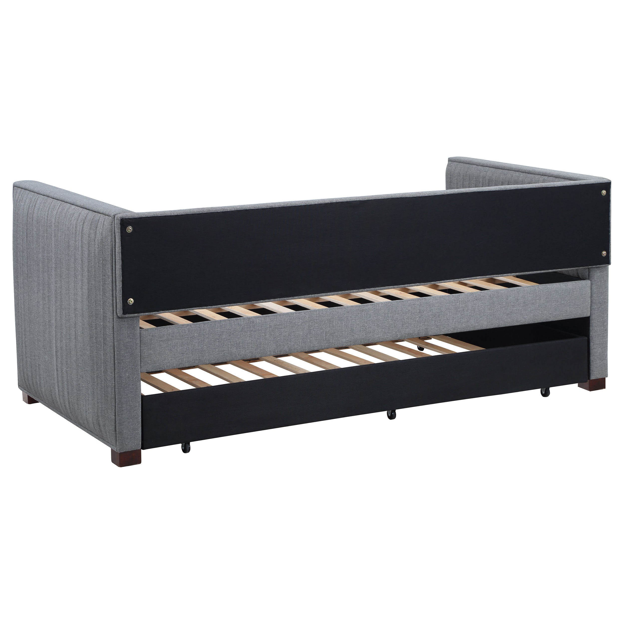 Brodie Upholstered Daybed with Trundle Grey