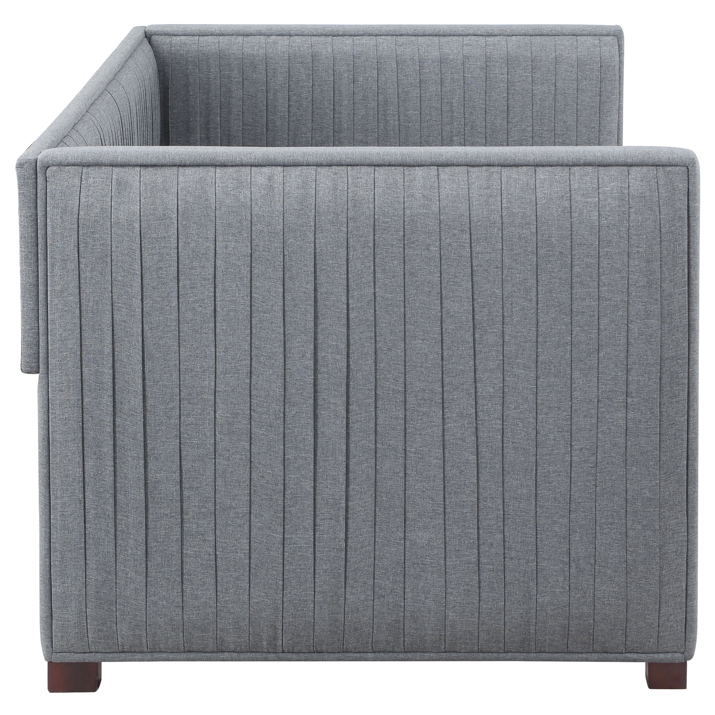 Brodie Upholstered Daybed with Trundle Grey