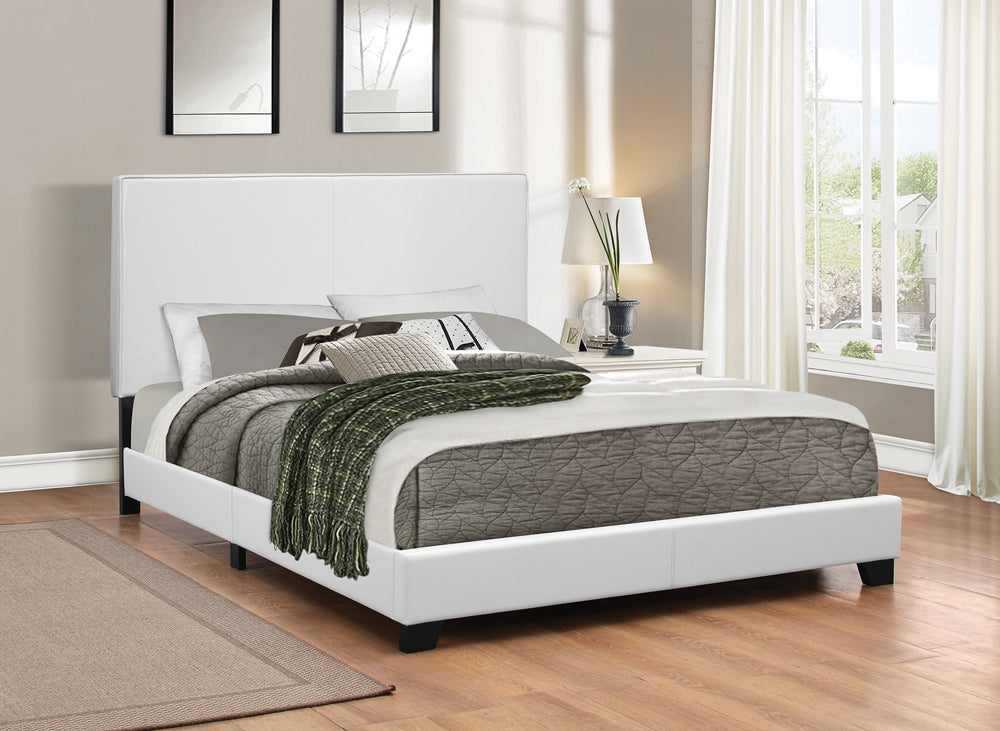 Mauve Upholstered Panel Bed Black