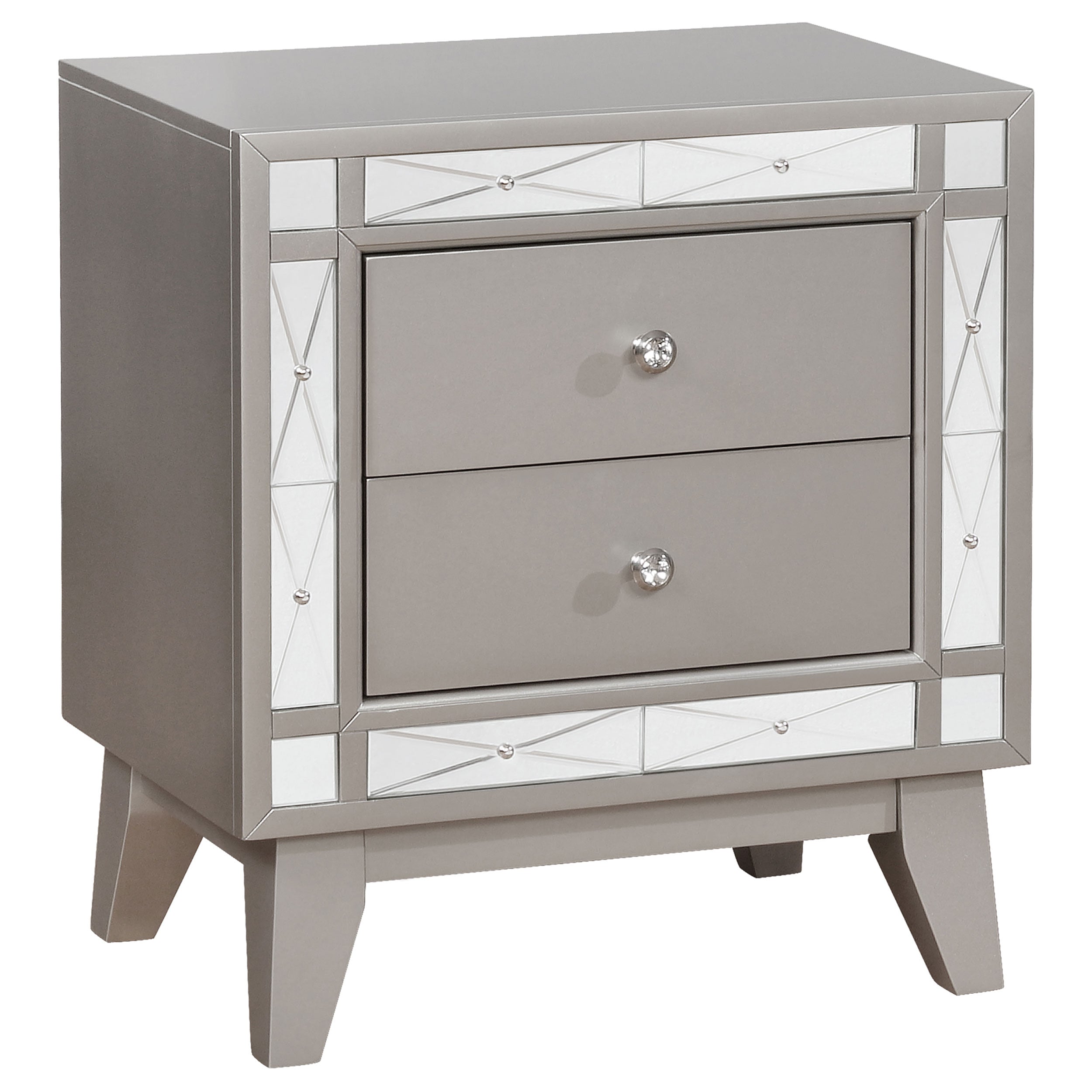 Camille  California King Bedroom Set Metallic Mercury