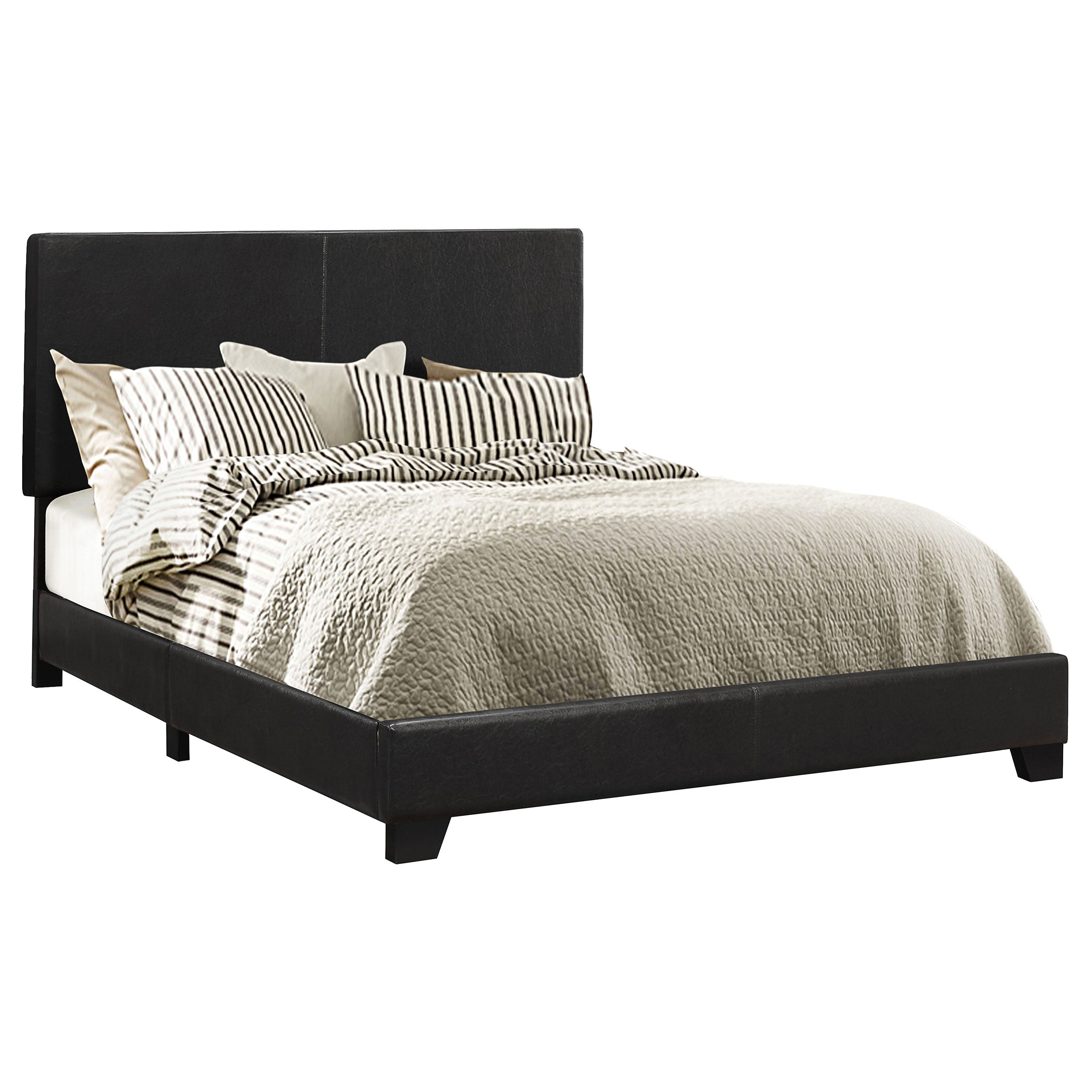Dorian Fabric Upholstered Panel Bed Cream