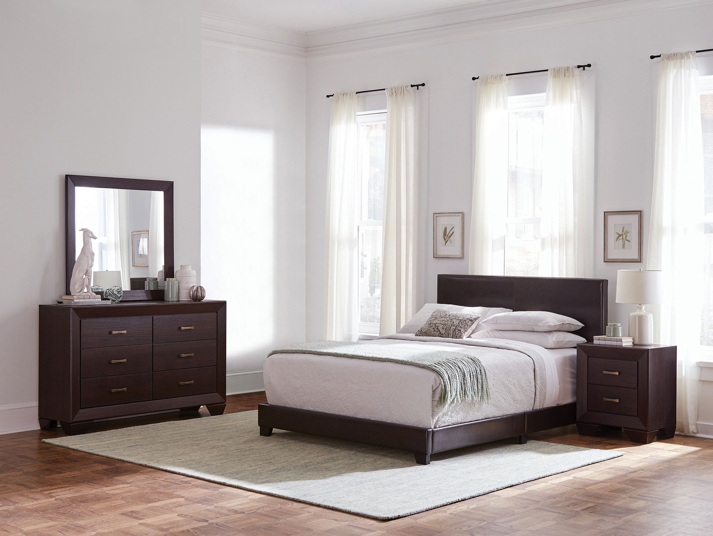 Dorian  California King Bedroom Set Dark Cocoa