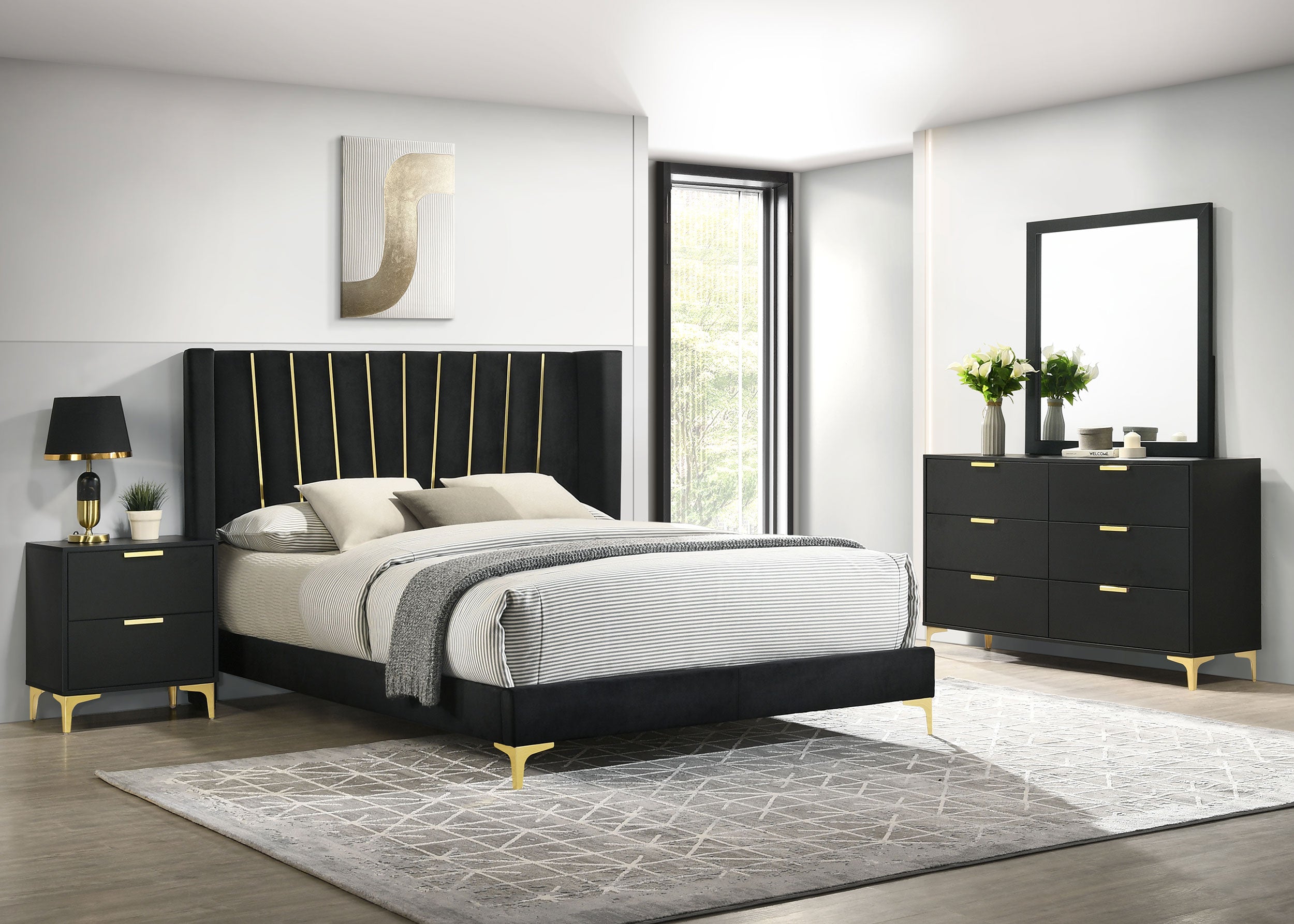 Kendall  California King Bedroom Set Black