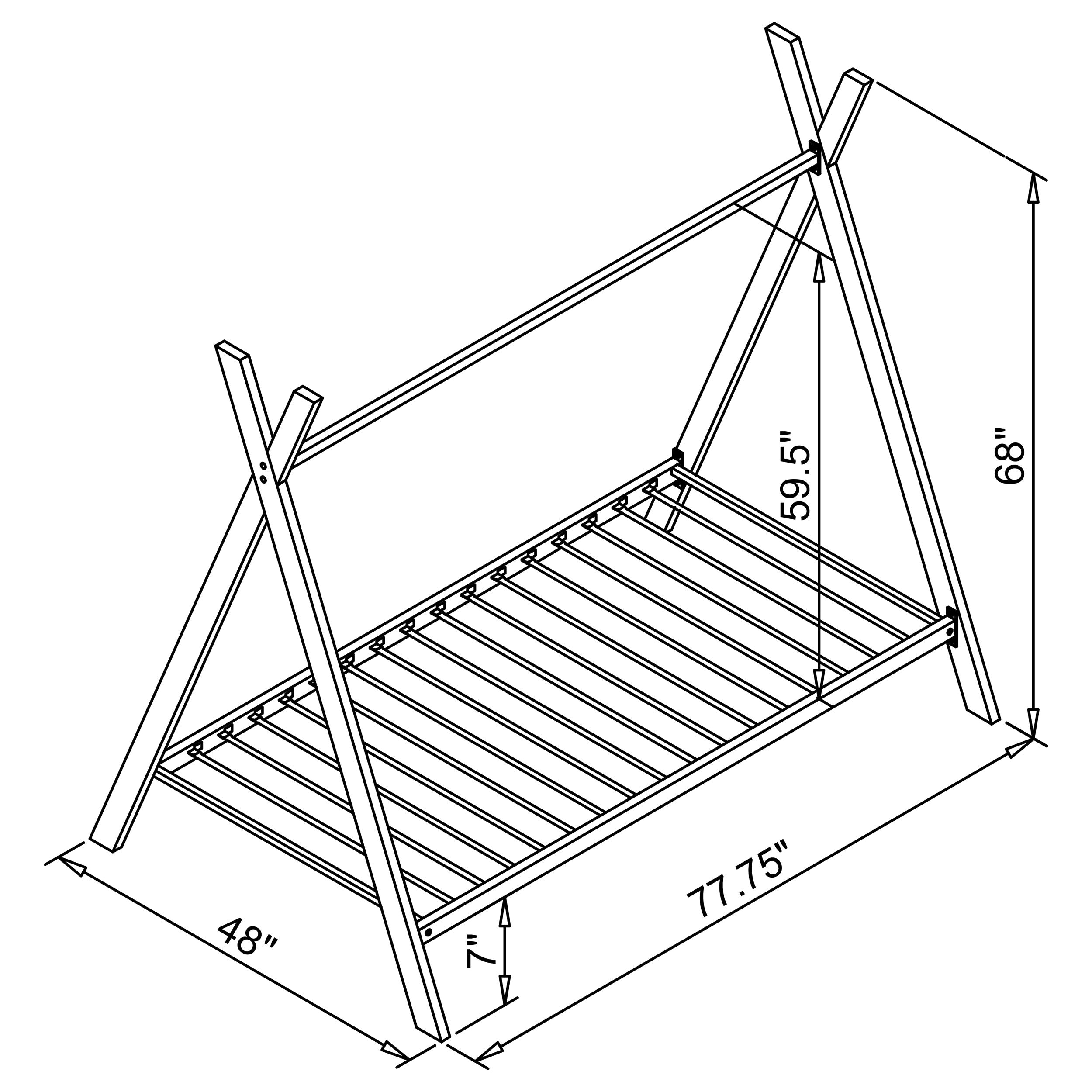 Fultonville Metal Tent Bed Pink