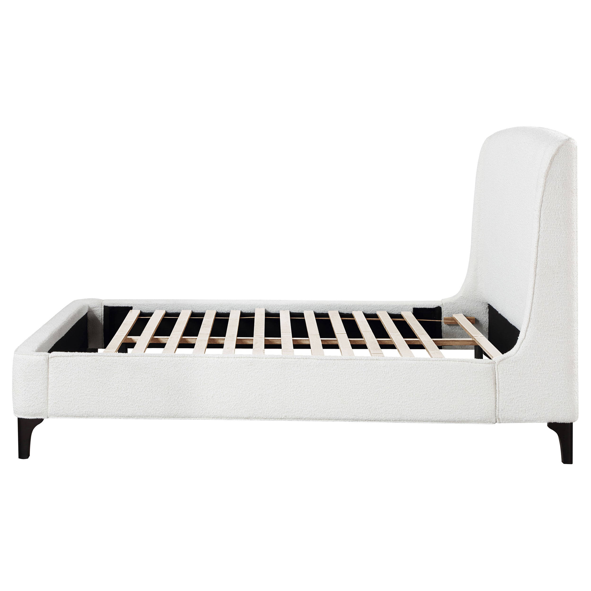 Mosby Upholstered Wingback Bed Grey
