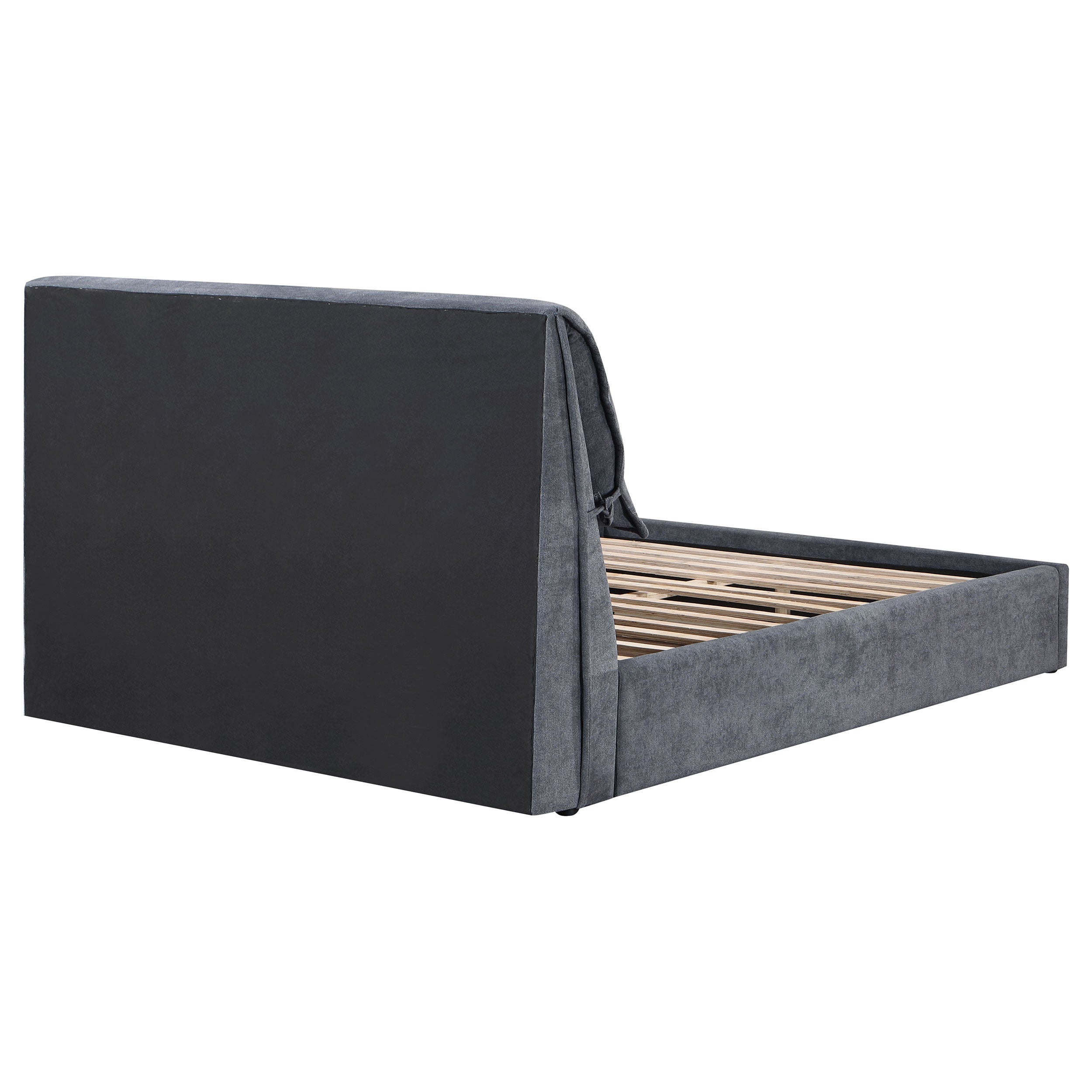 Laurel Upholstered Panel Bed Dark Grey