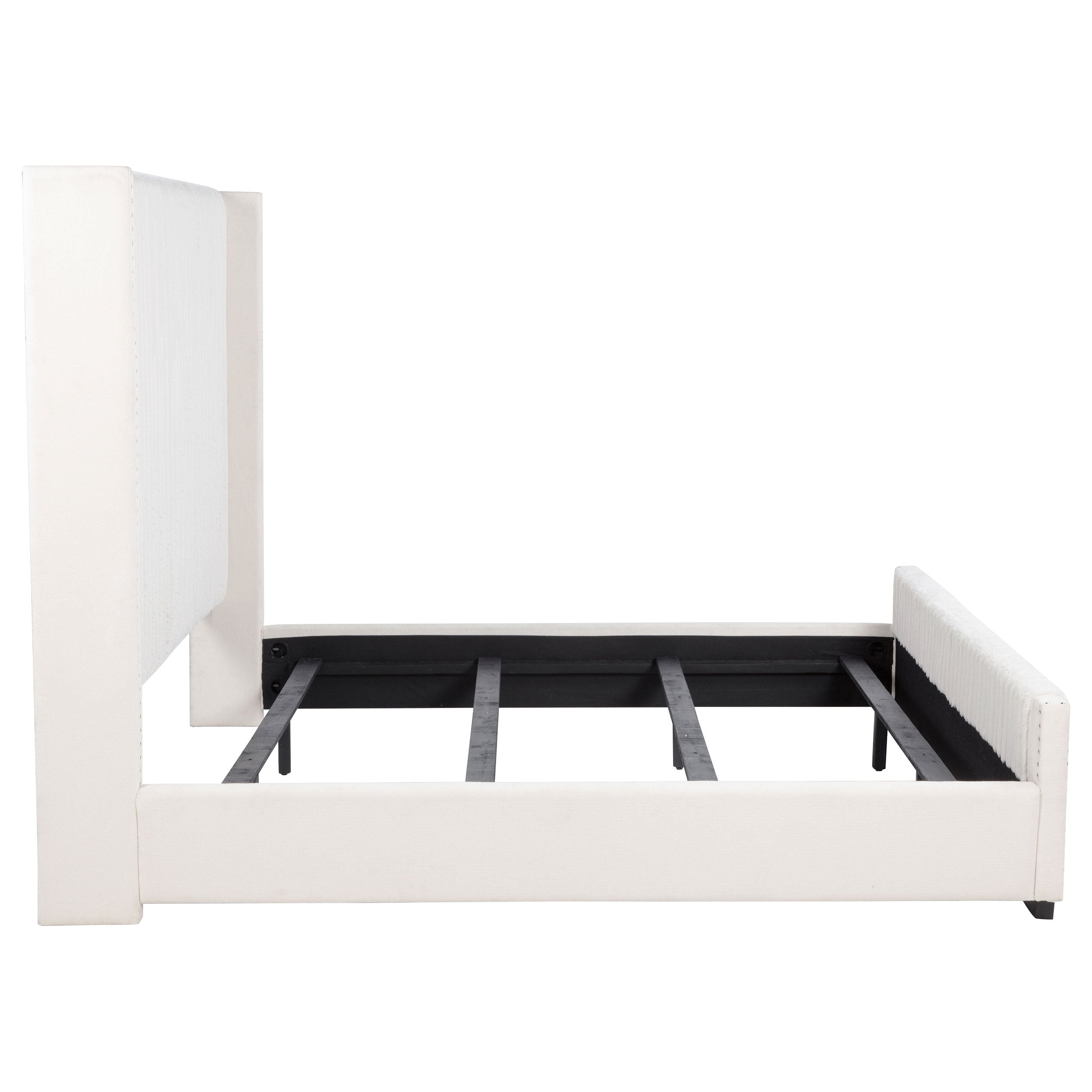 Natasha 65-inch Upholstered California King Bed Cream