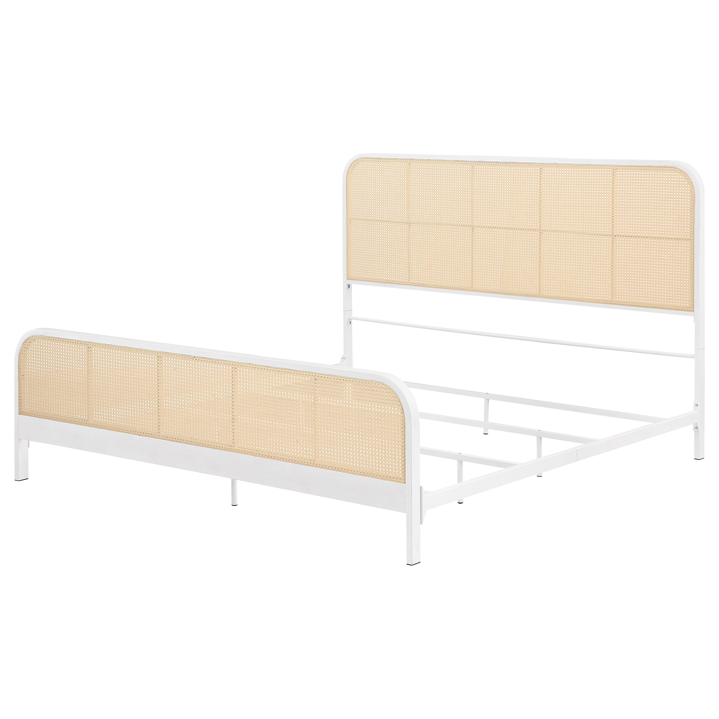 Lanewood Open Cane Webbing Metal Bed Black