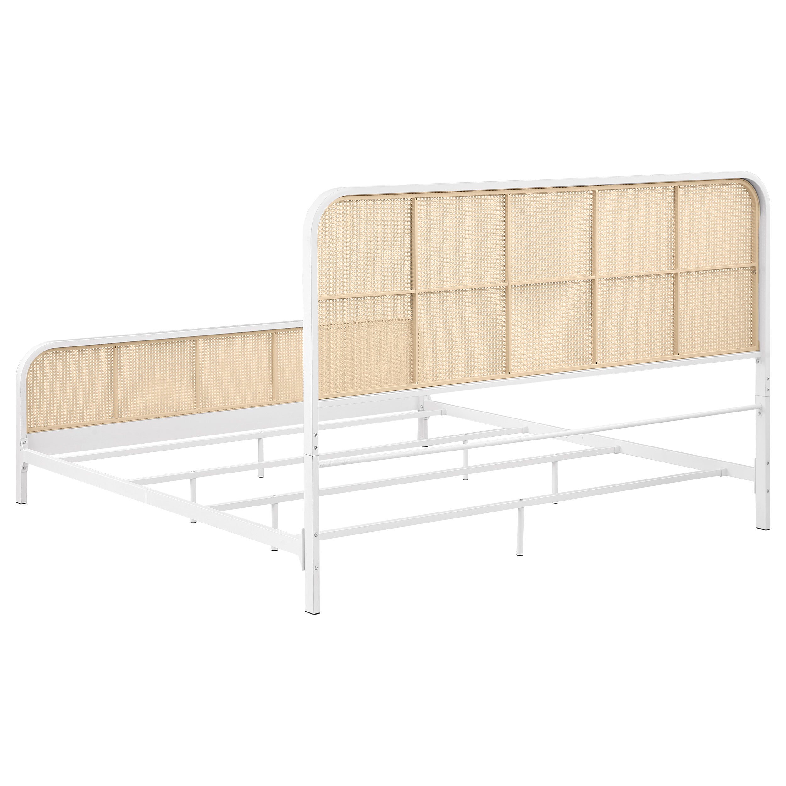 Lanewood Open Cane Webbing Metal Bed Black