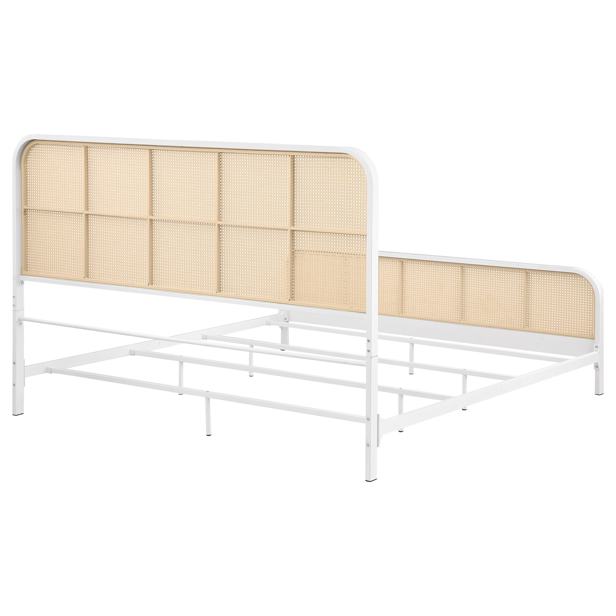 Lanewood Open Cane Webbing Metal Bed Black