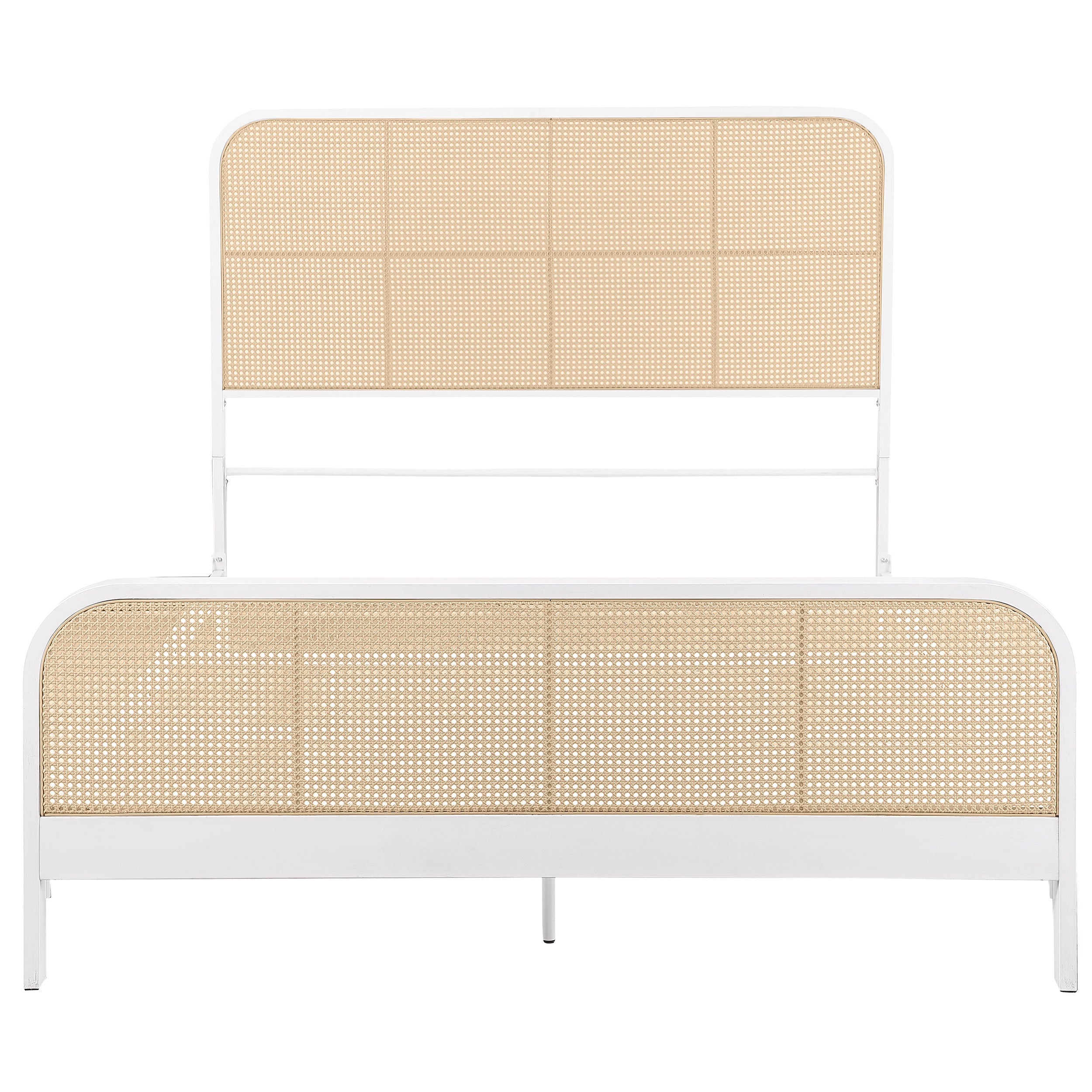 Lanewood Open Cane Webbing Metal Bed Black