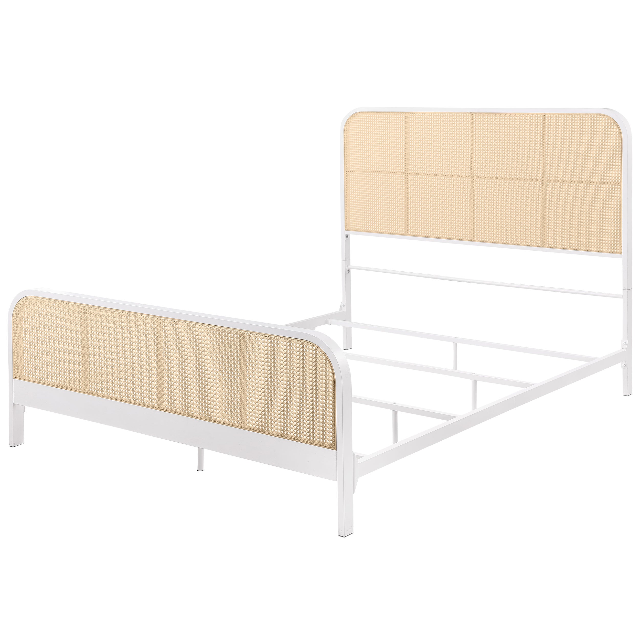 Lanewood Open Cane Webbing Metal Bed Black