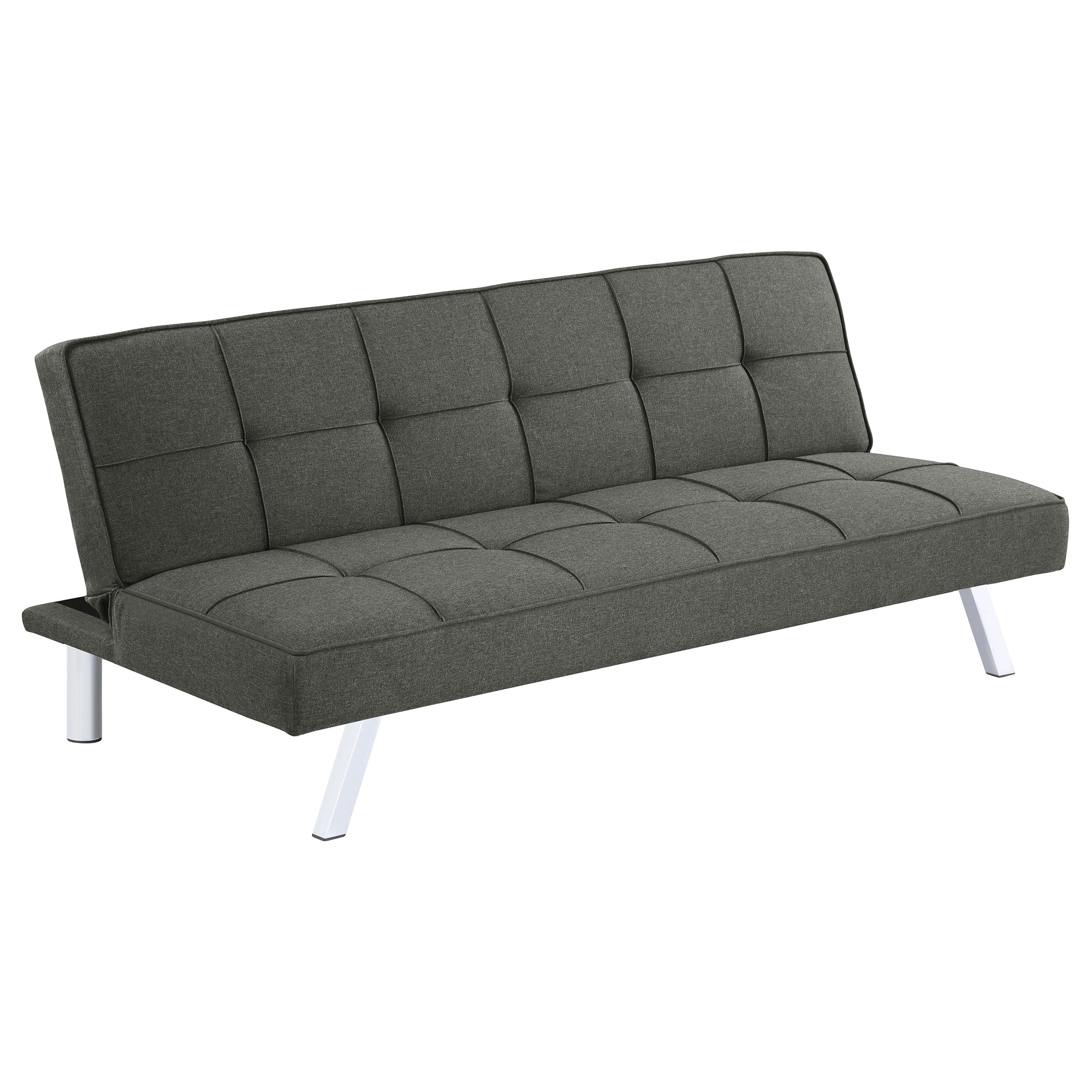 Joel Upholstered Tufted Convertible Sofa Bed Black