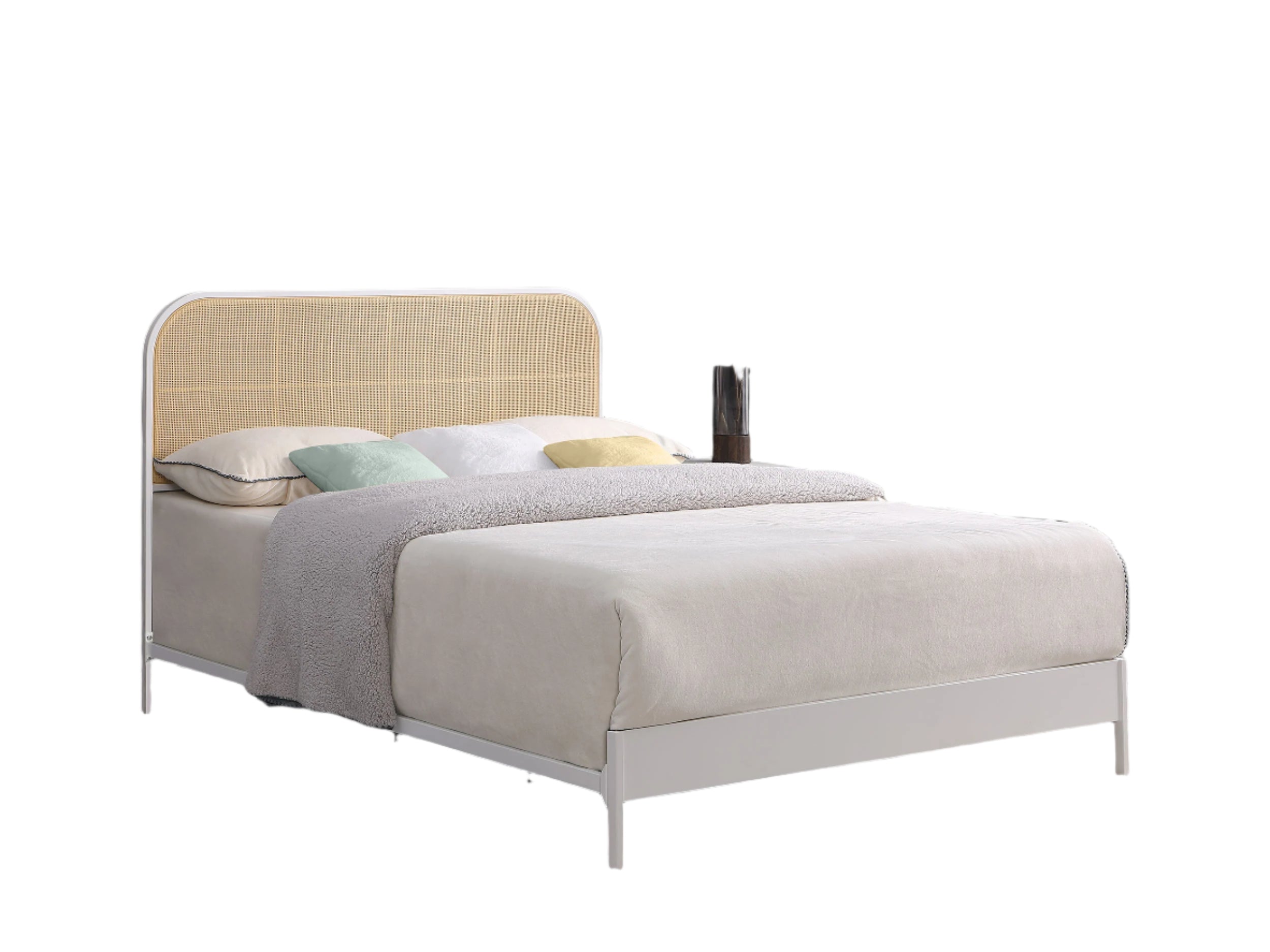 Amherst Radio Weave Rattan Metal Bed Black