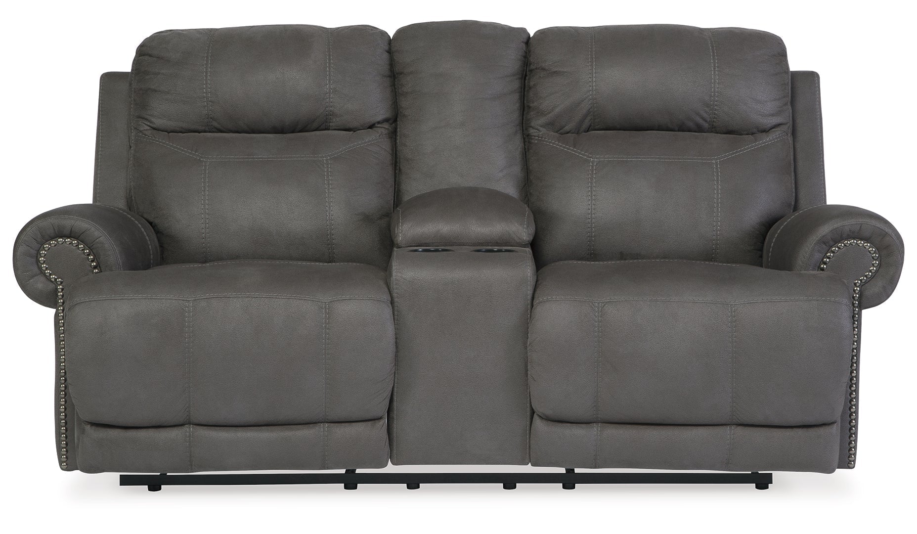 Austere Reclining Loveseat w/Console