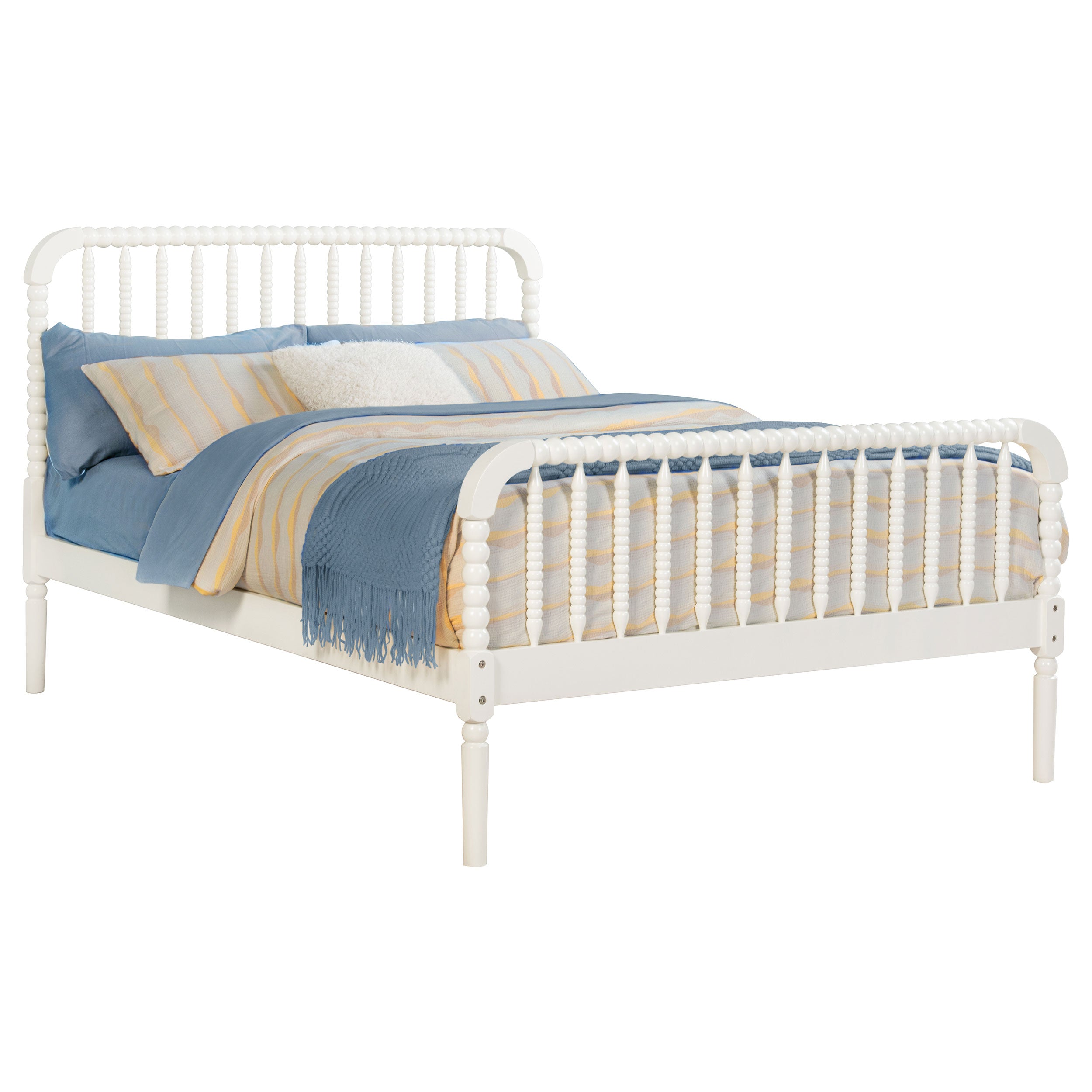 Jones Wood Open Frame Bed White
