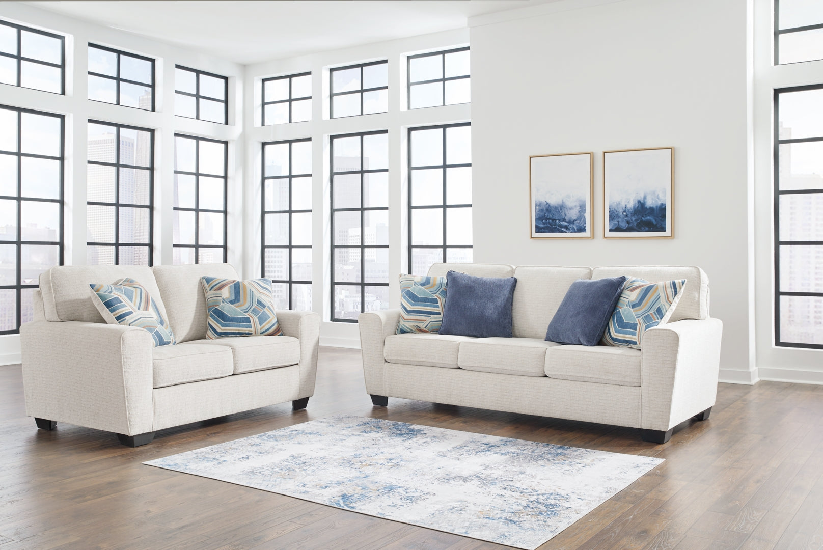 Cashton Sofa and Loveseat Chair and Ottoman