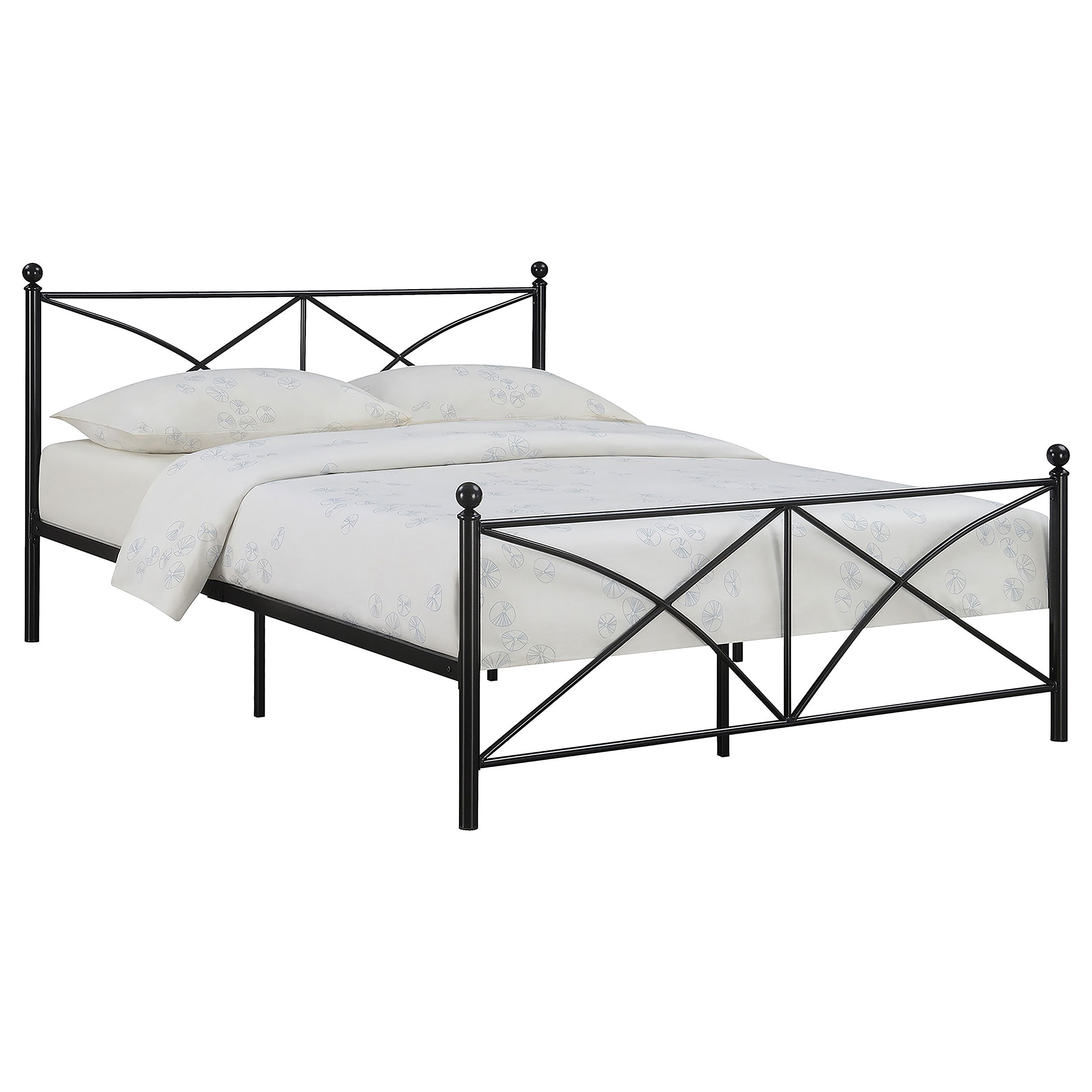 Hart Metal Open Frame Bed Matte Black