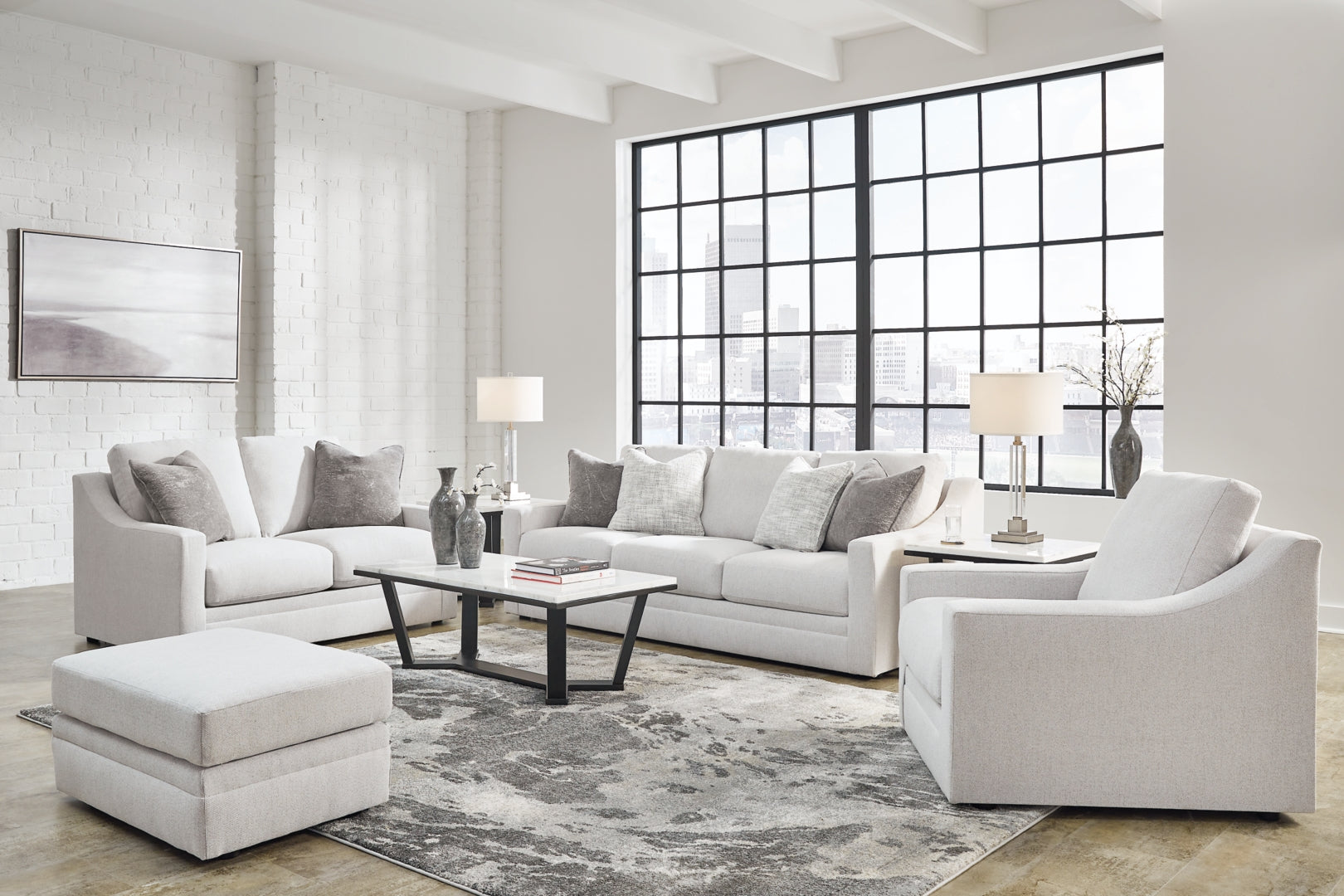 Maitelynn Sofa, Loveseat, Chair & Ottoman