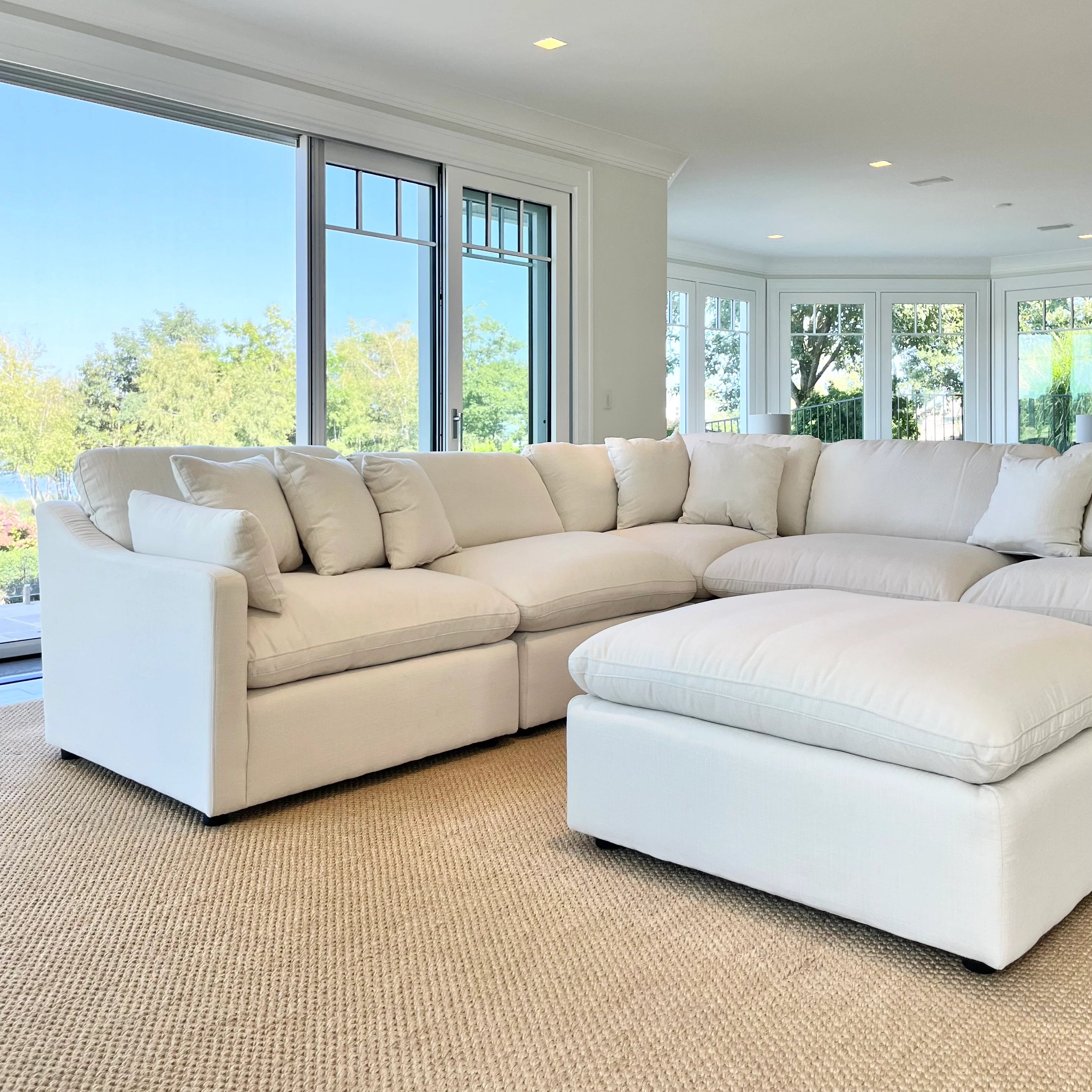 Velari Slope Arm Collection - Ivory/Charcoal