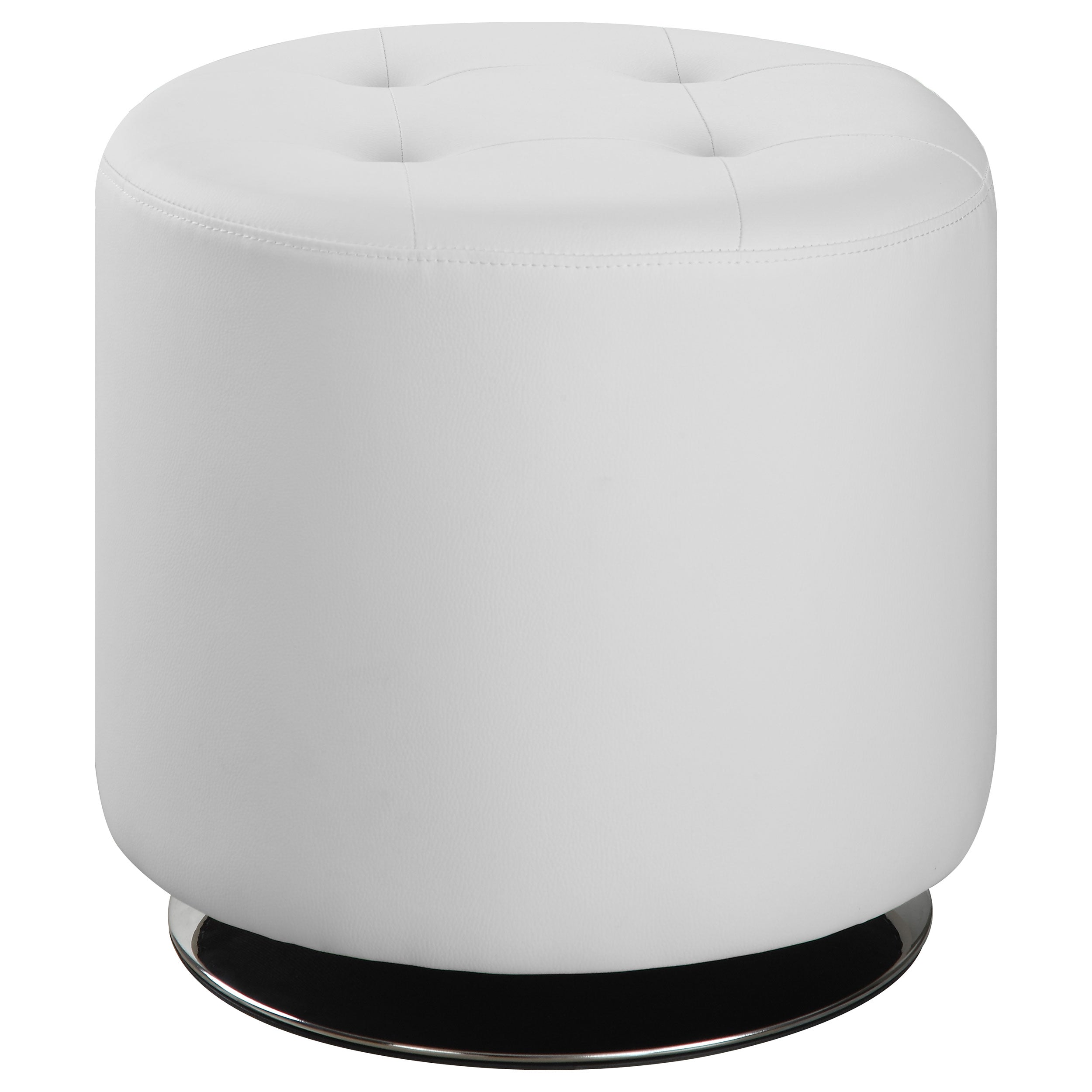 Bowman Round Upholstered Tufted Swivel Ottoman