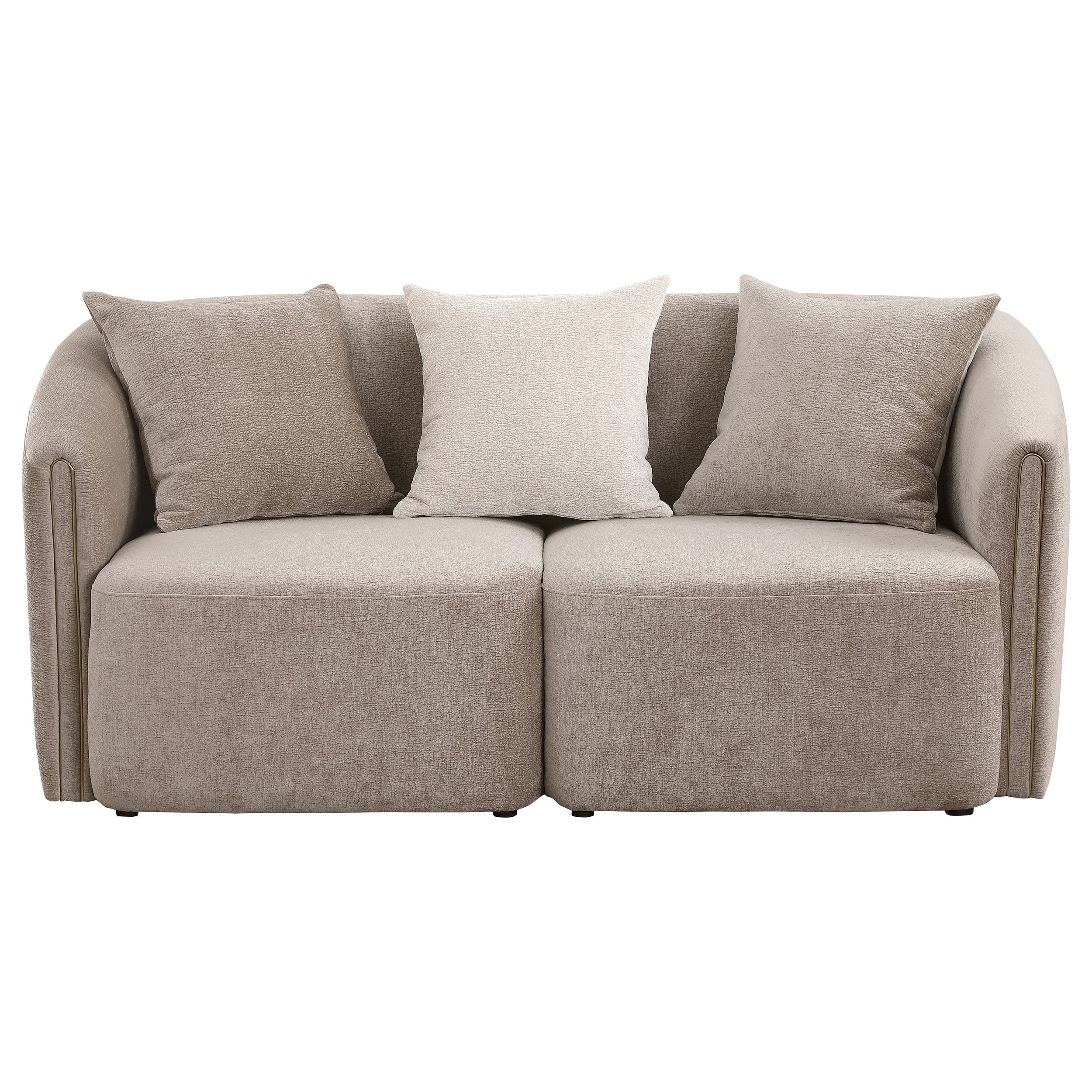 Townsend Chenille Upholstered Sofa Set Latte