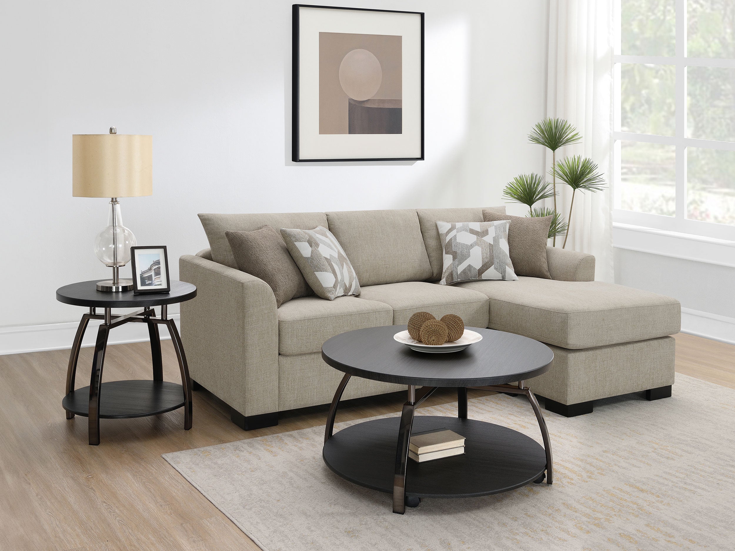 Storey Sleeper Sectional Chaise Sofa (3 Colors)