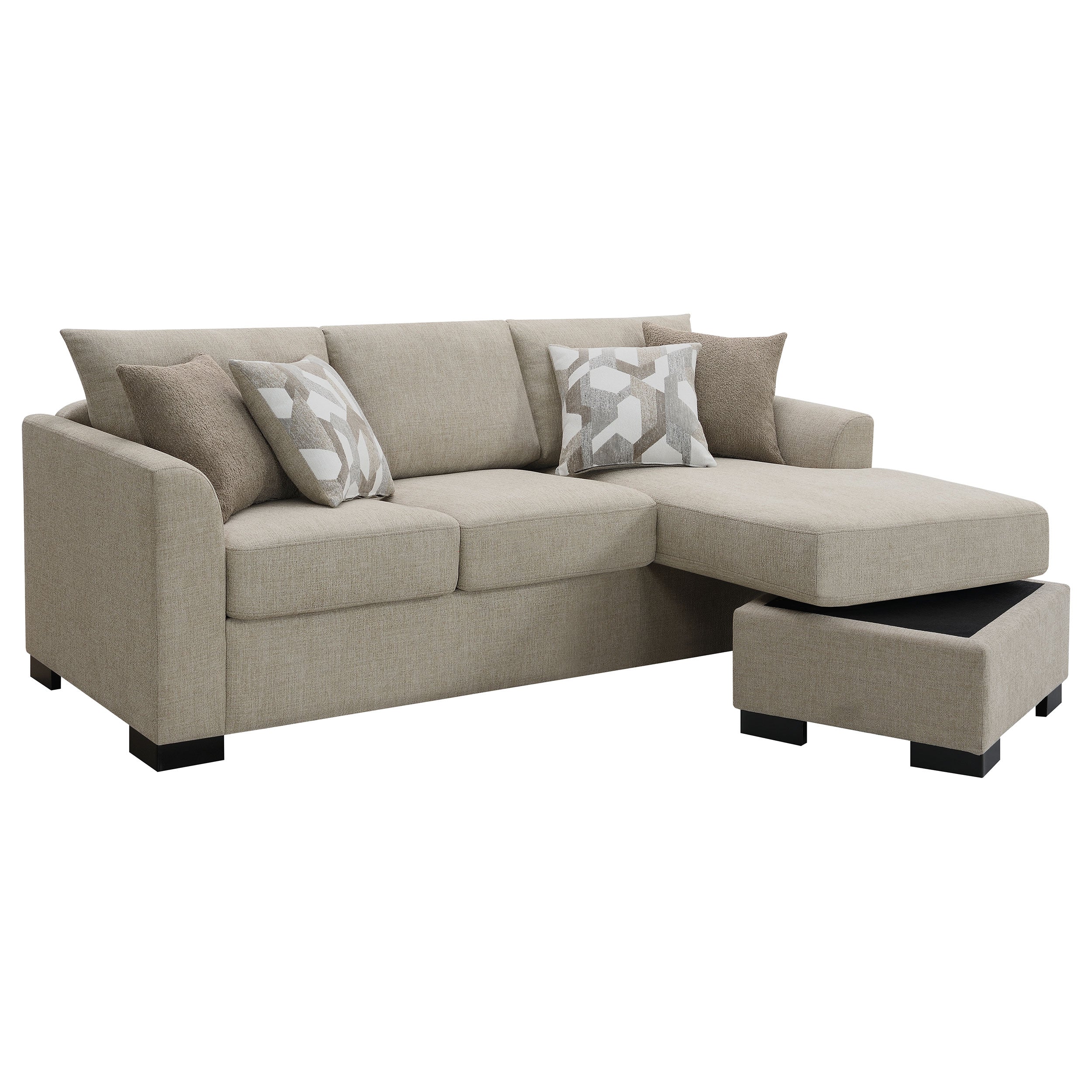 Storey Sleeper Sectional Chaise Sofa (3 Colors)
