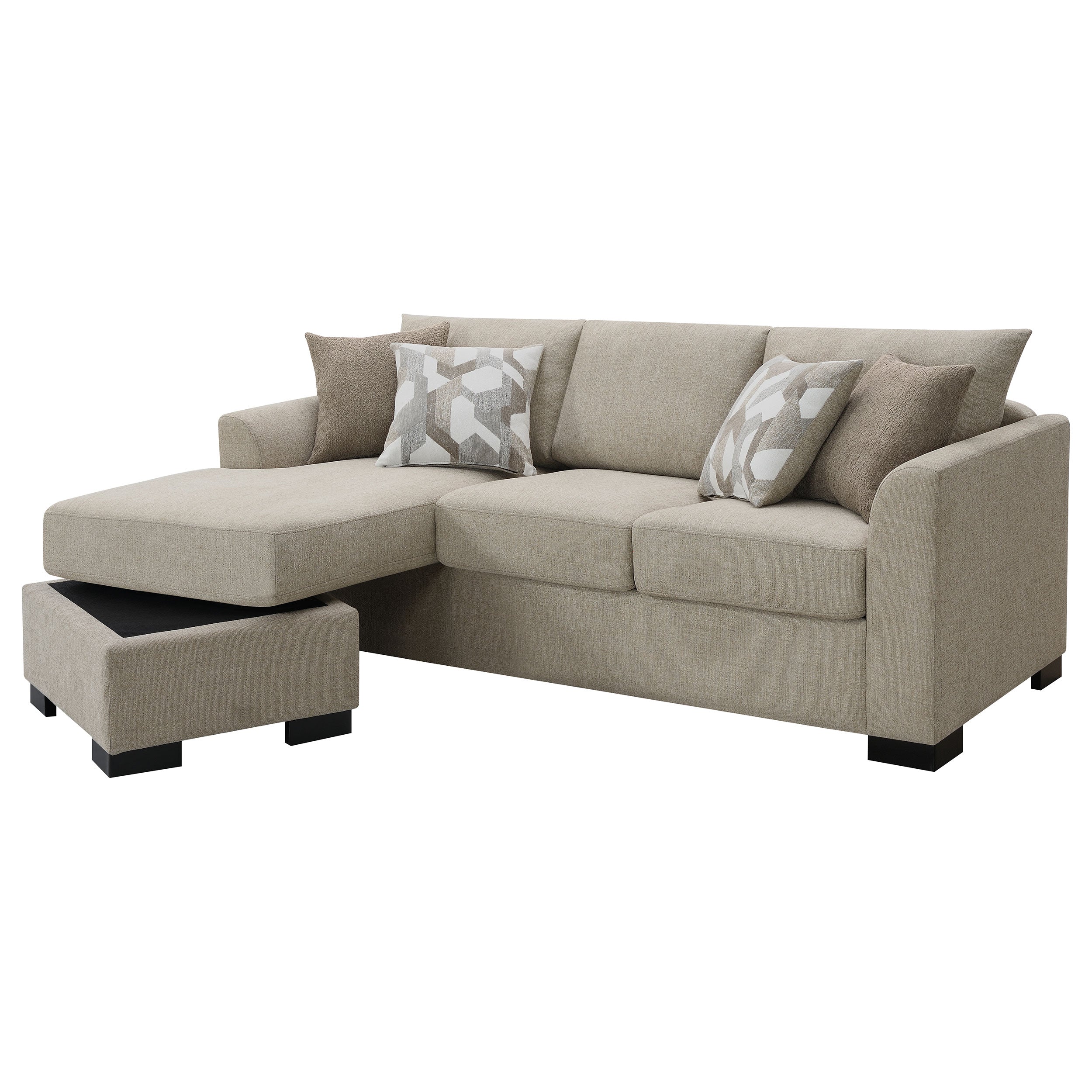 Storey Sleeper Sectional Chaise Sofa (3 Colors)