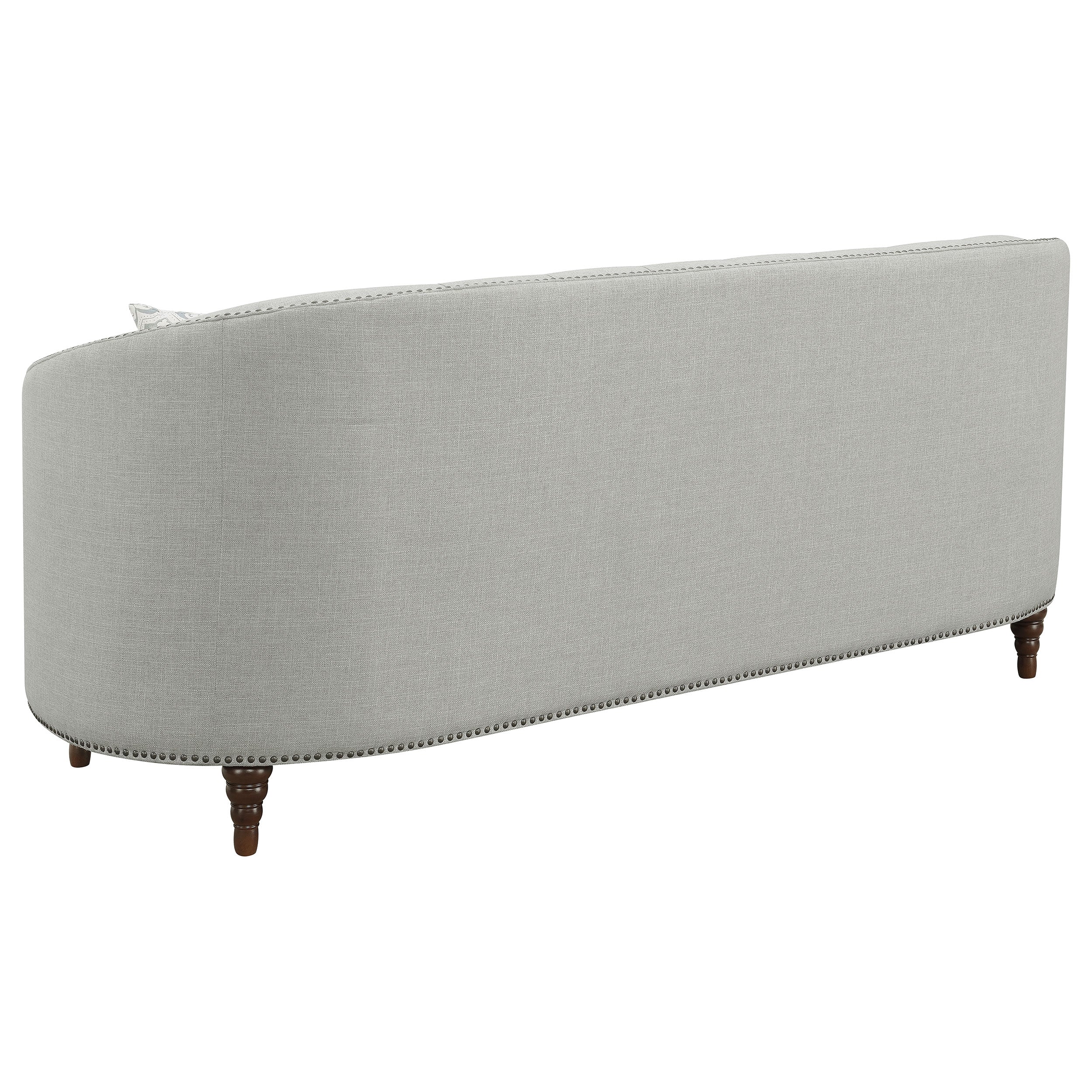 Avonlea Upholstered Sloped Arm Sofa Set Grey Fabric