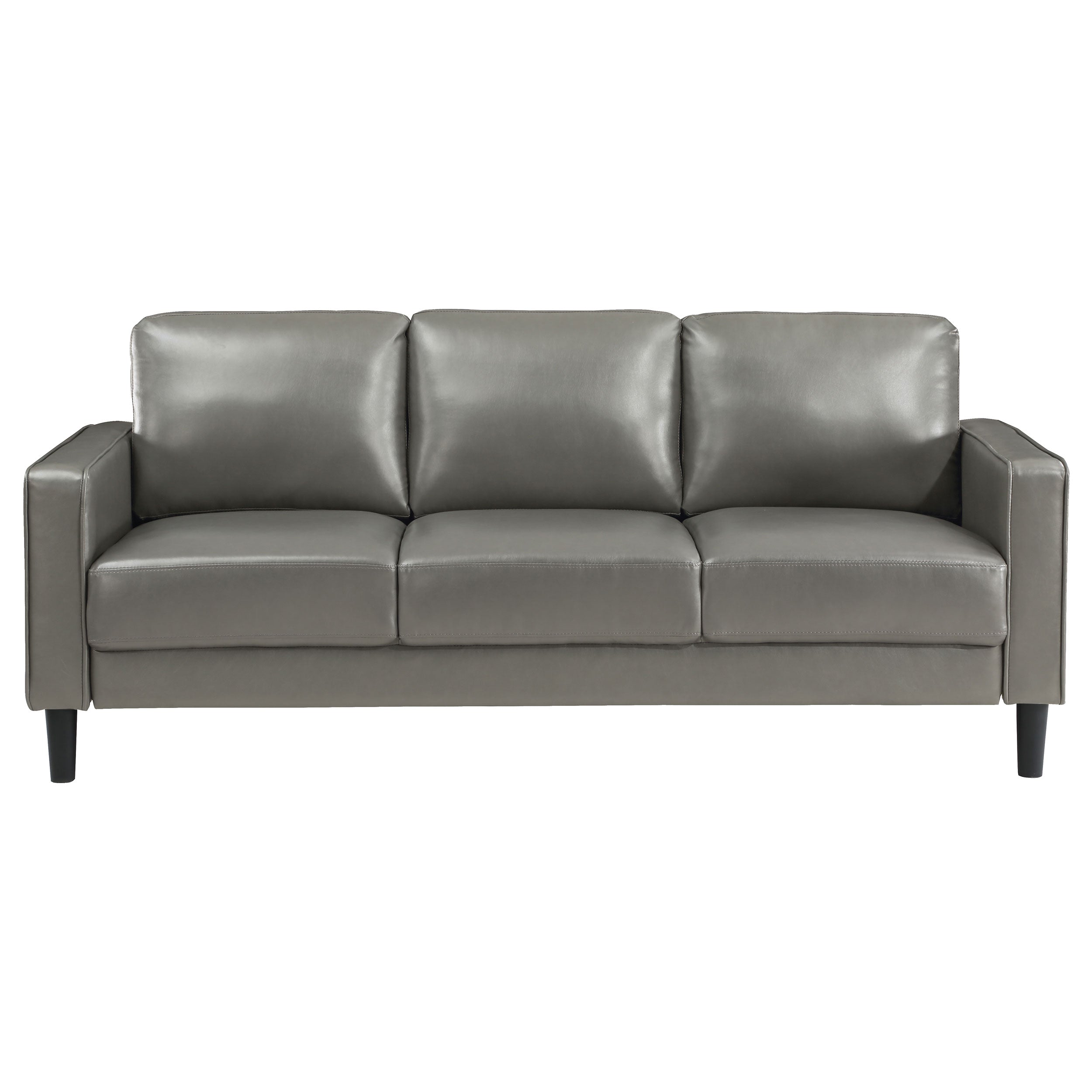 Ruth Upholstered Track Arm Sofa Set Black