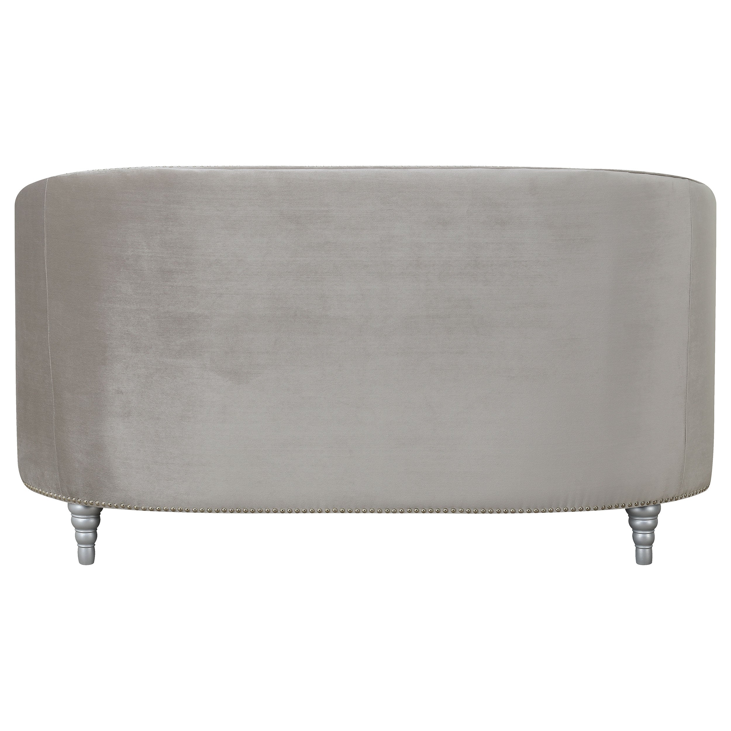 Avonlea Upholstered Sloped Arm Loveseat Grey Fabric