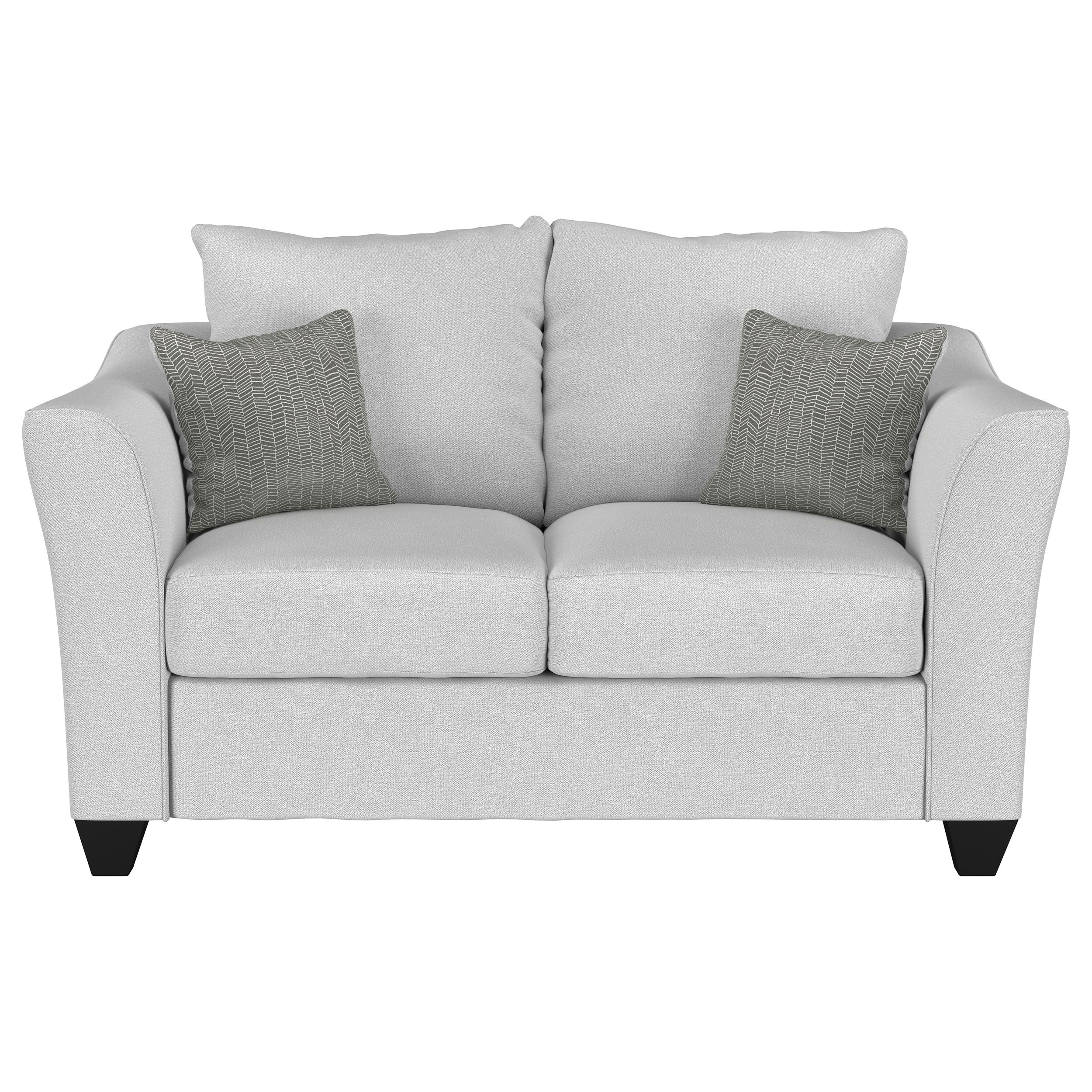 Salizar Upholstered Flared Arm Sofa Set Grey