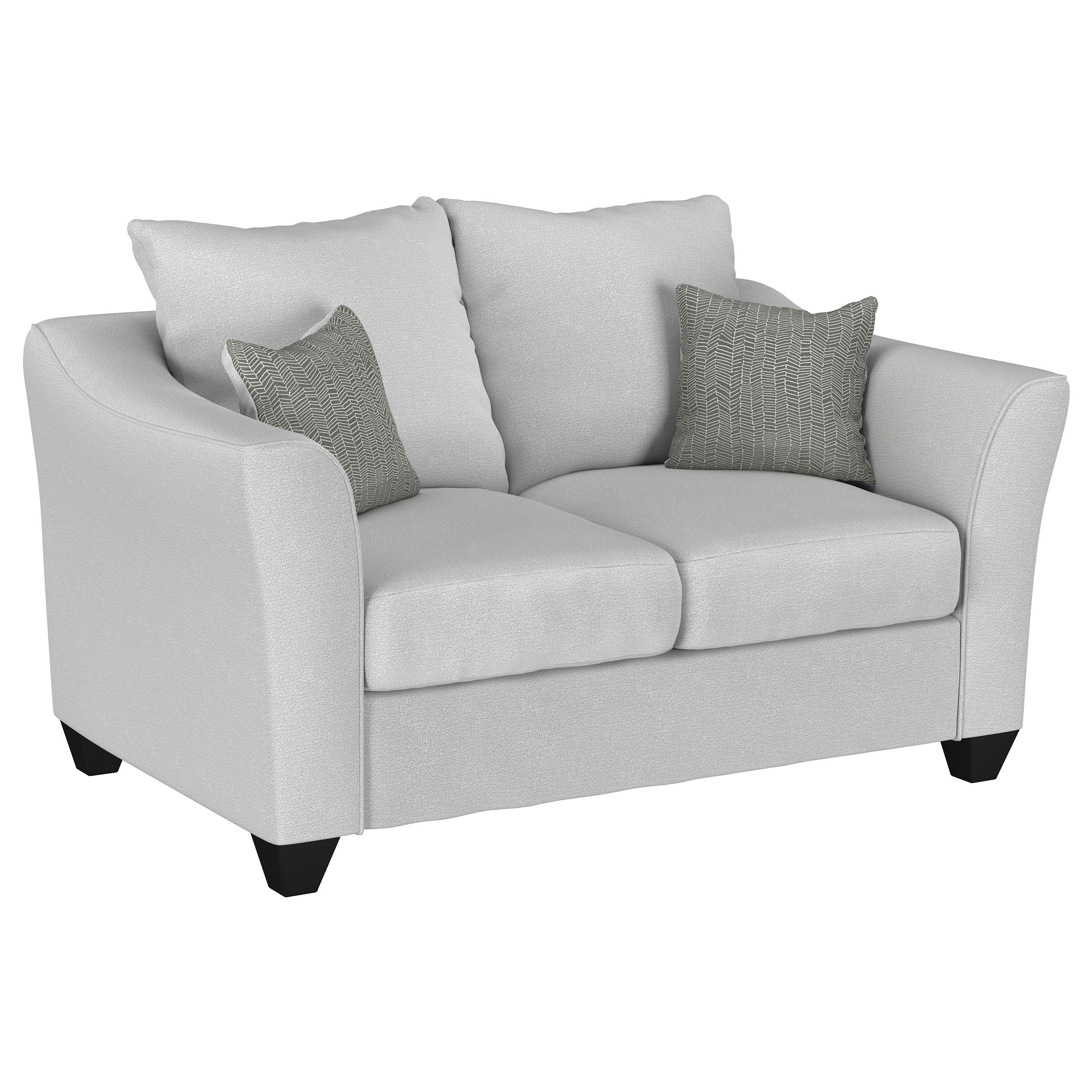 Salizar Upholstered Flared Arm Sofa Set Grey