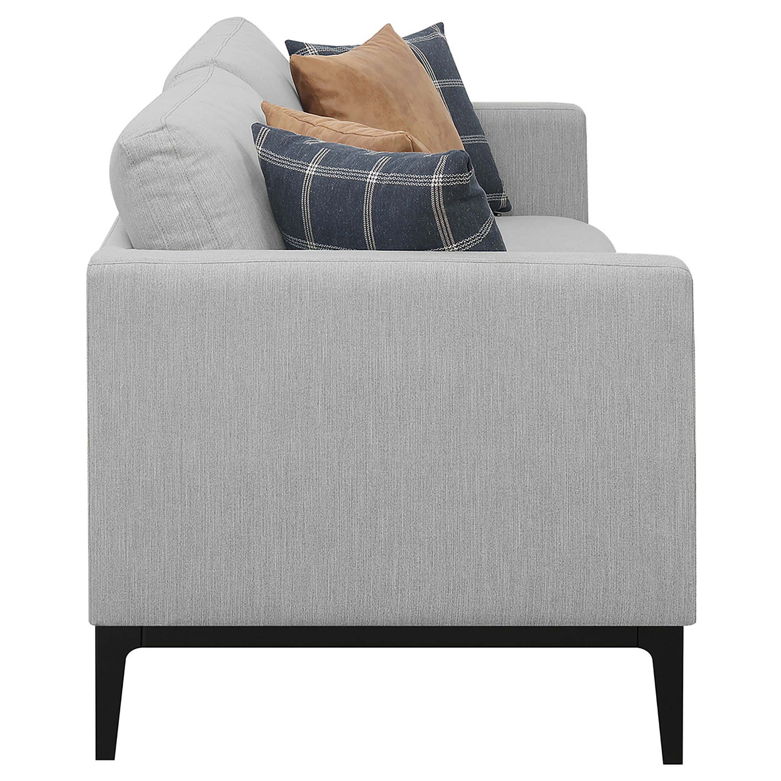 Apperson Upholstered Track Arm Sofa Set Light Grey