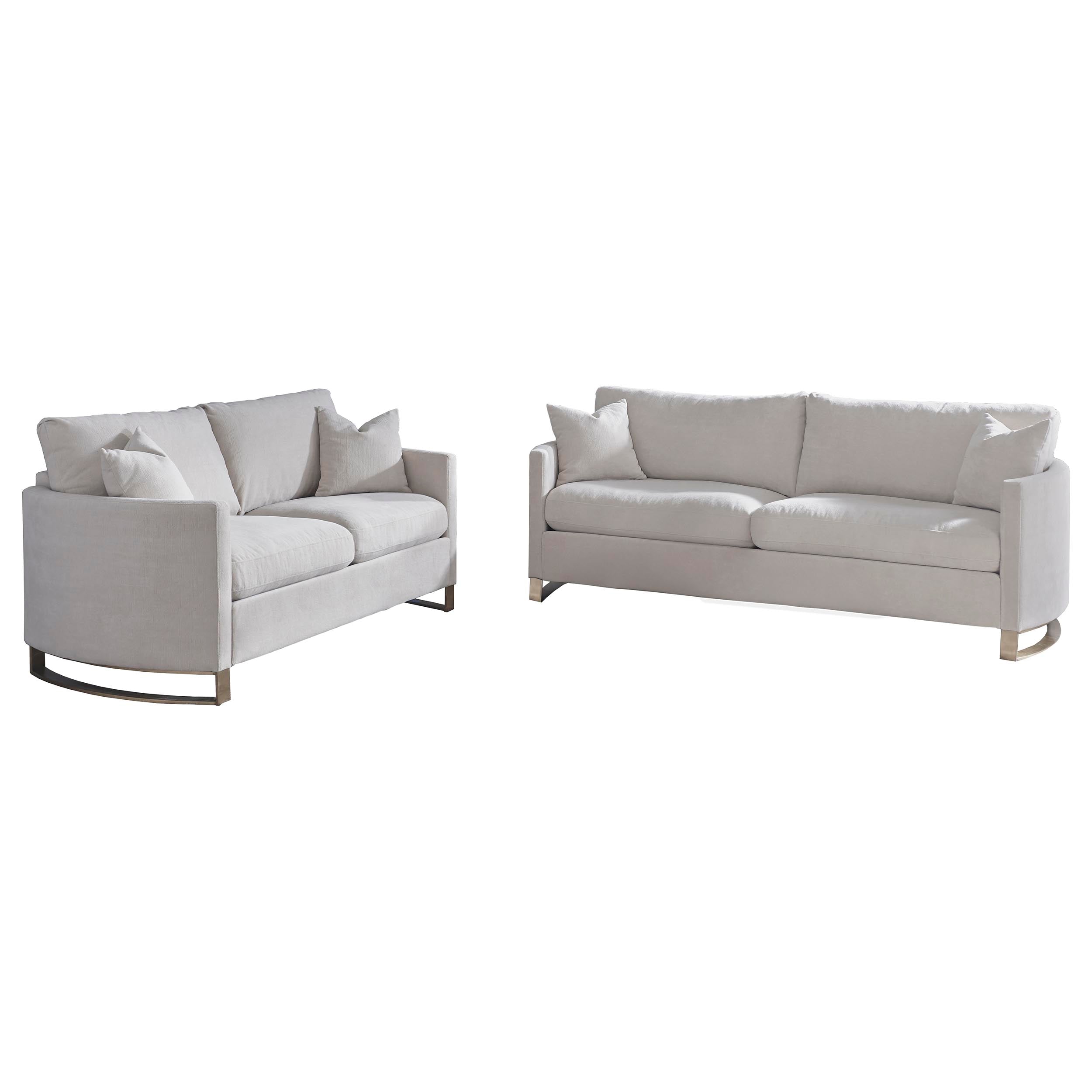 Corliss Upholstered Arched Arm Sofa Set Beige