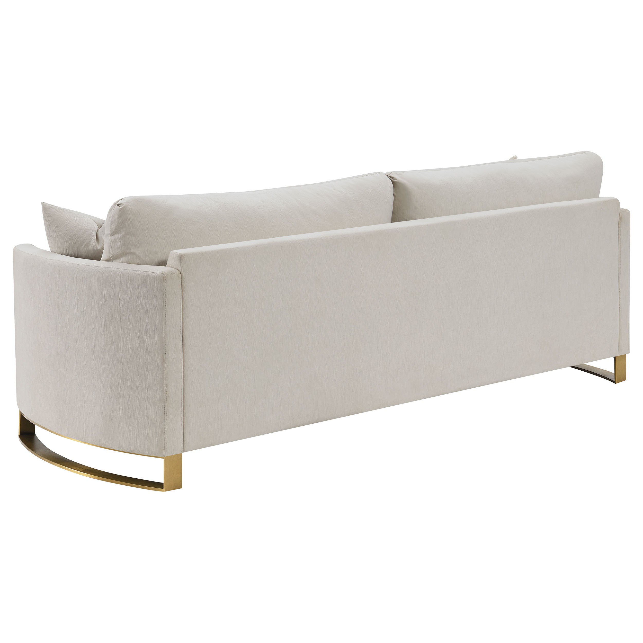 Corliss Upholstered Arched Arm Sofa Set Beige