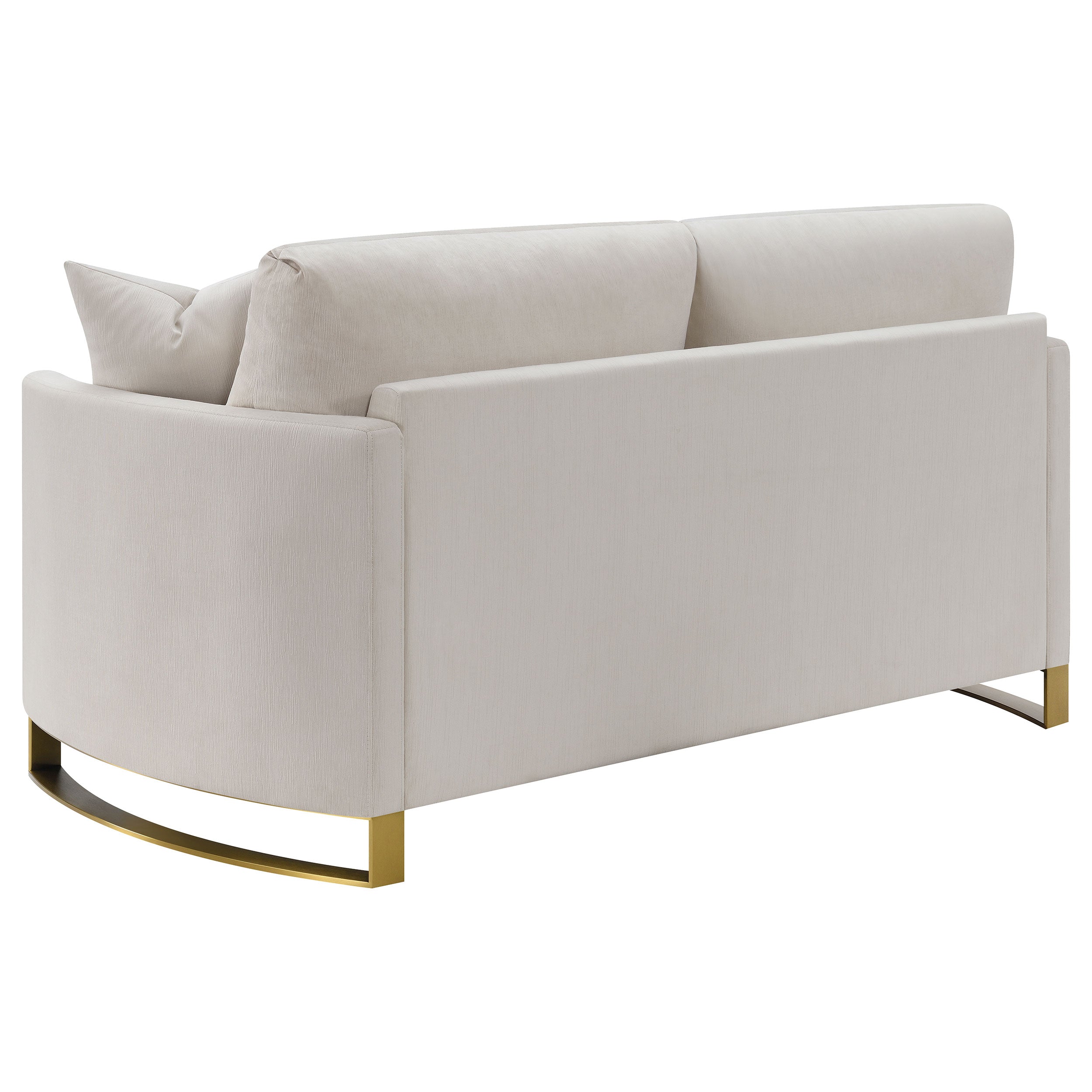 Corliss Upholstered Arched Arm Sofa Set Beige