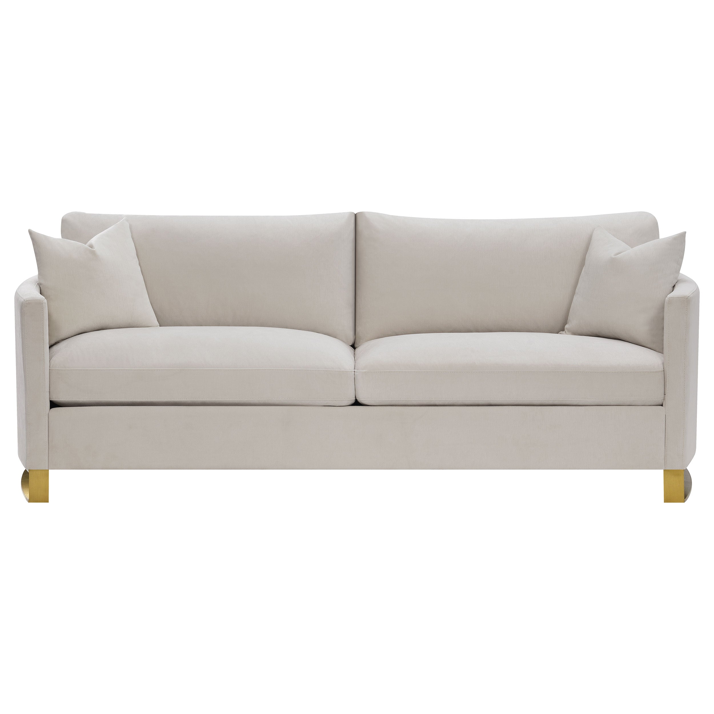 Corliss Upholstered Arched Arm Sofa Set Beige
