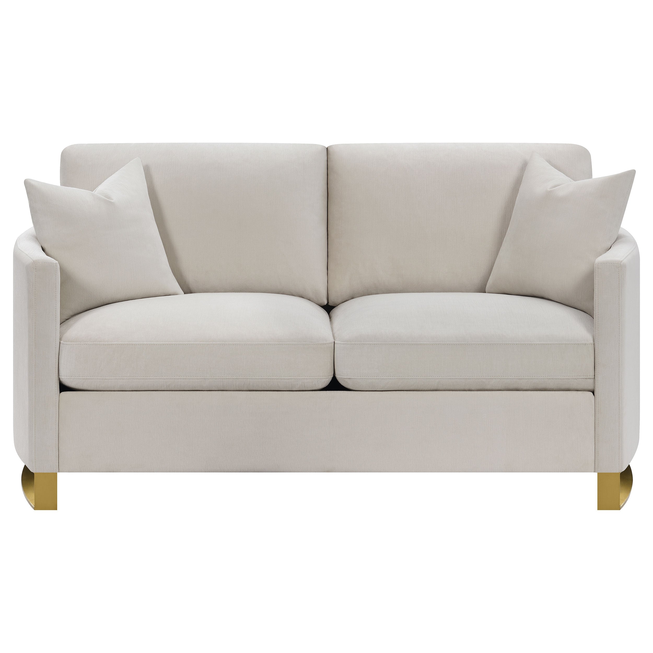 Corliss Upholstered Arched Arm Sofa Set Beige