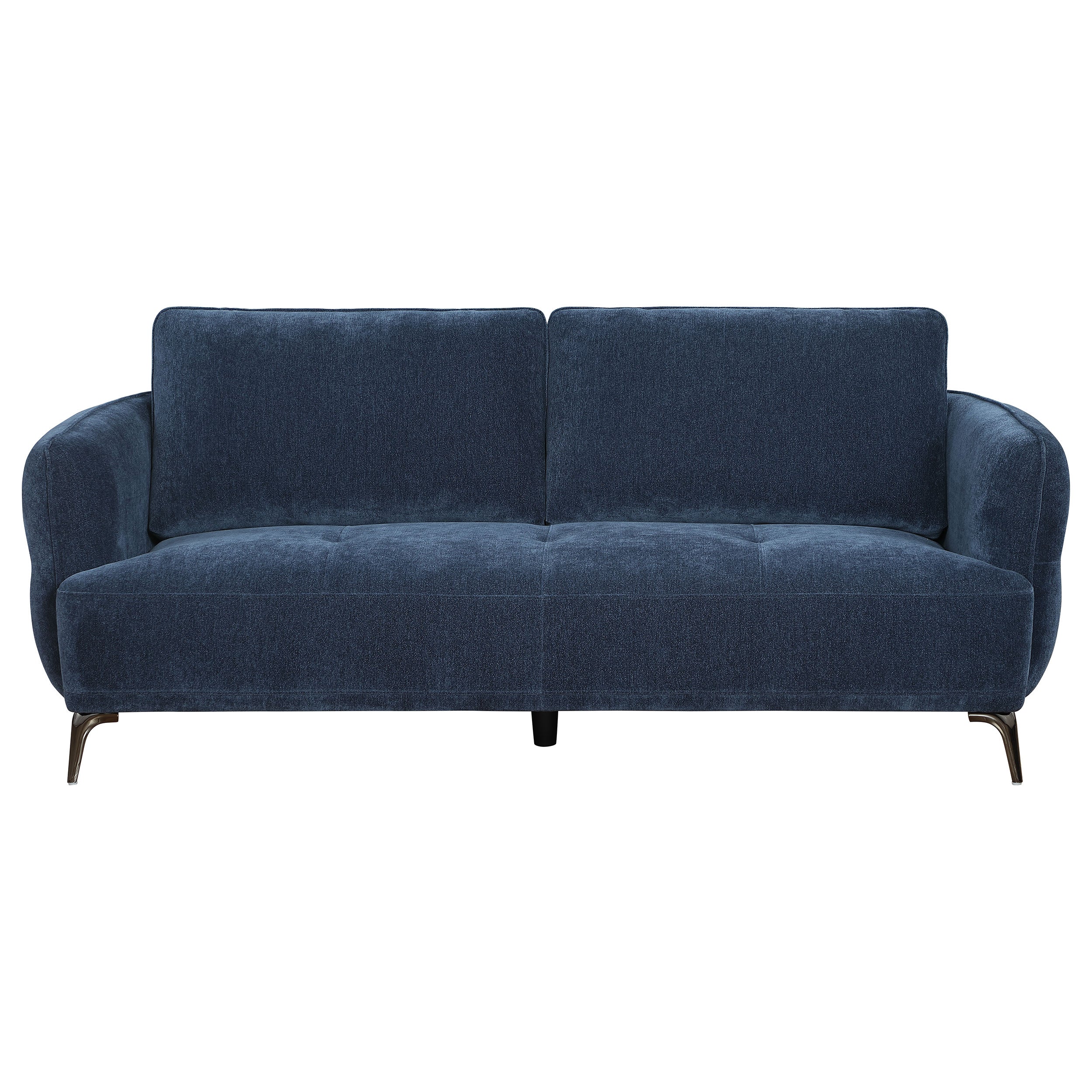Lively Chenille Upholstered Sofa Set Blue