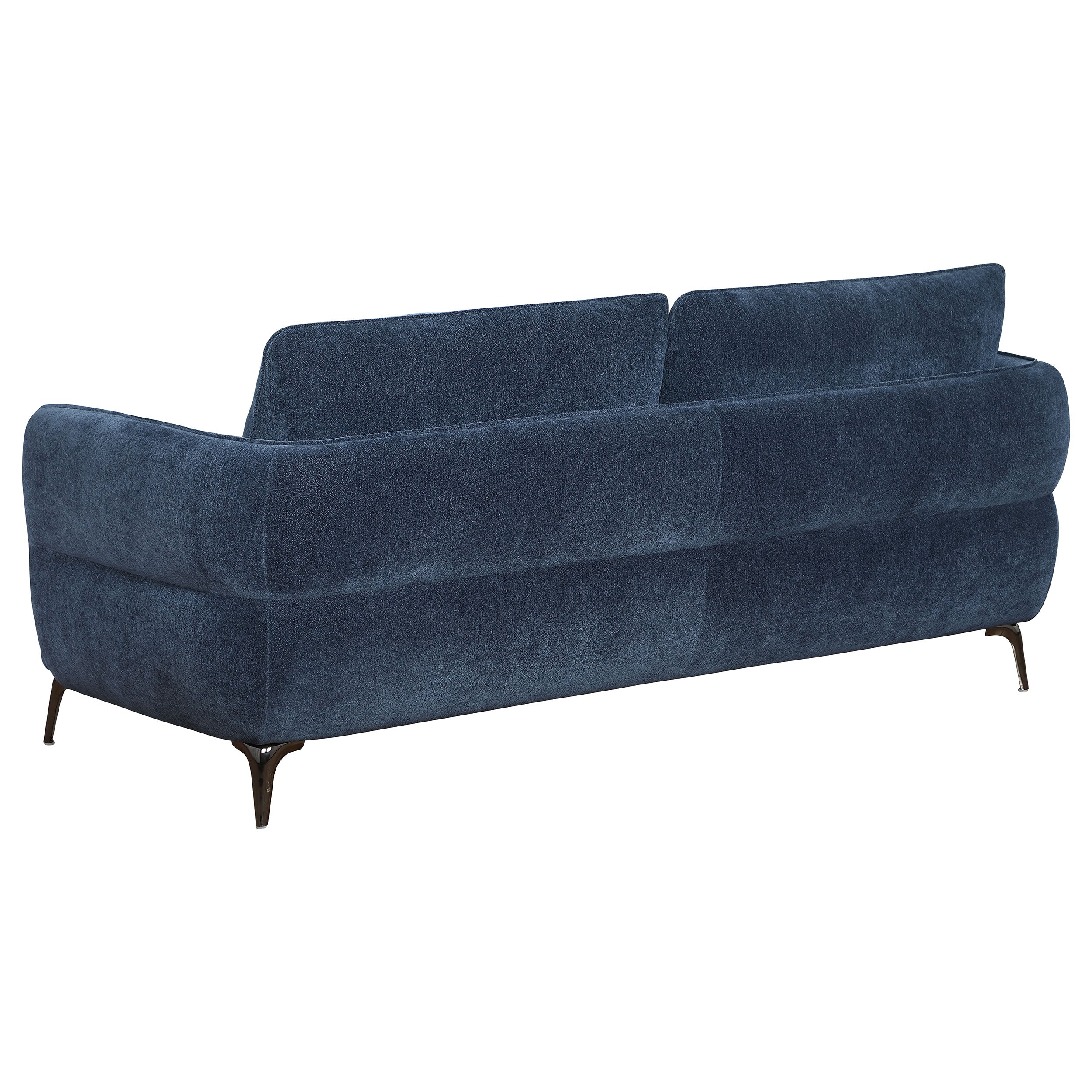 Lively Chenille Upholstered Sofa Set Blue