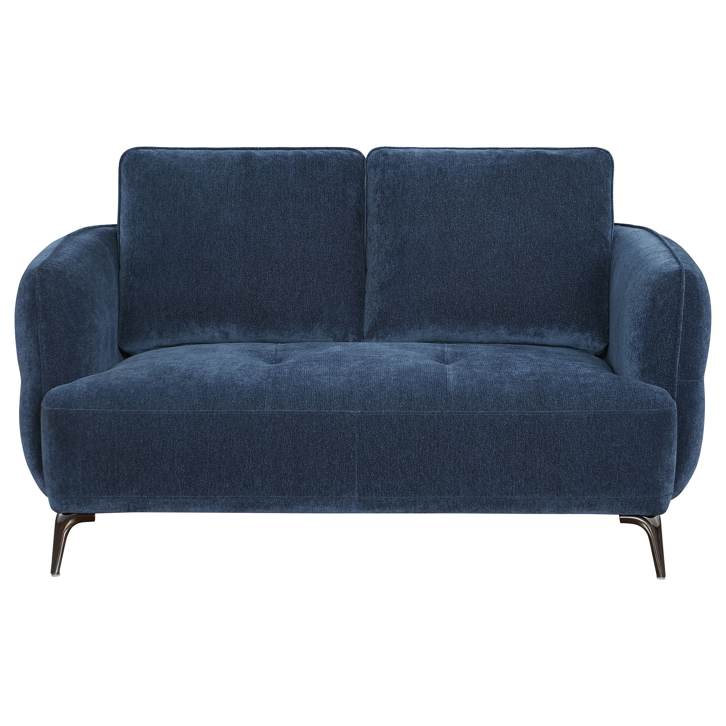 Lively Chenille Upholstered Sofa Set Blue
