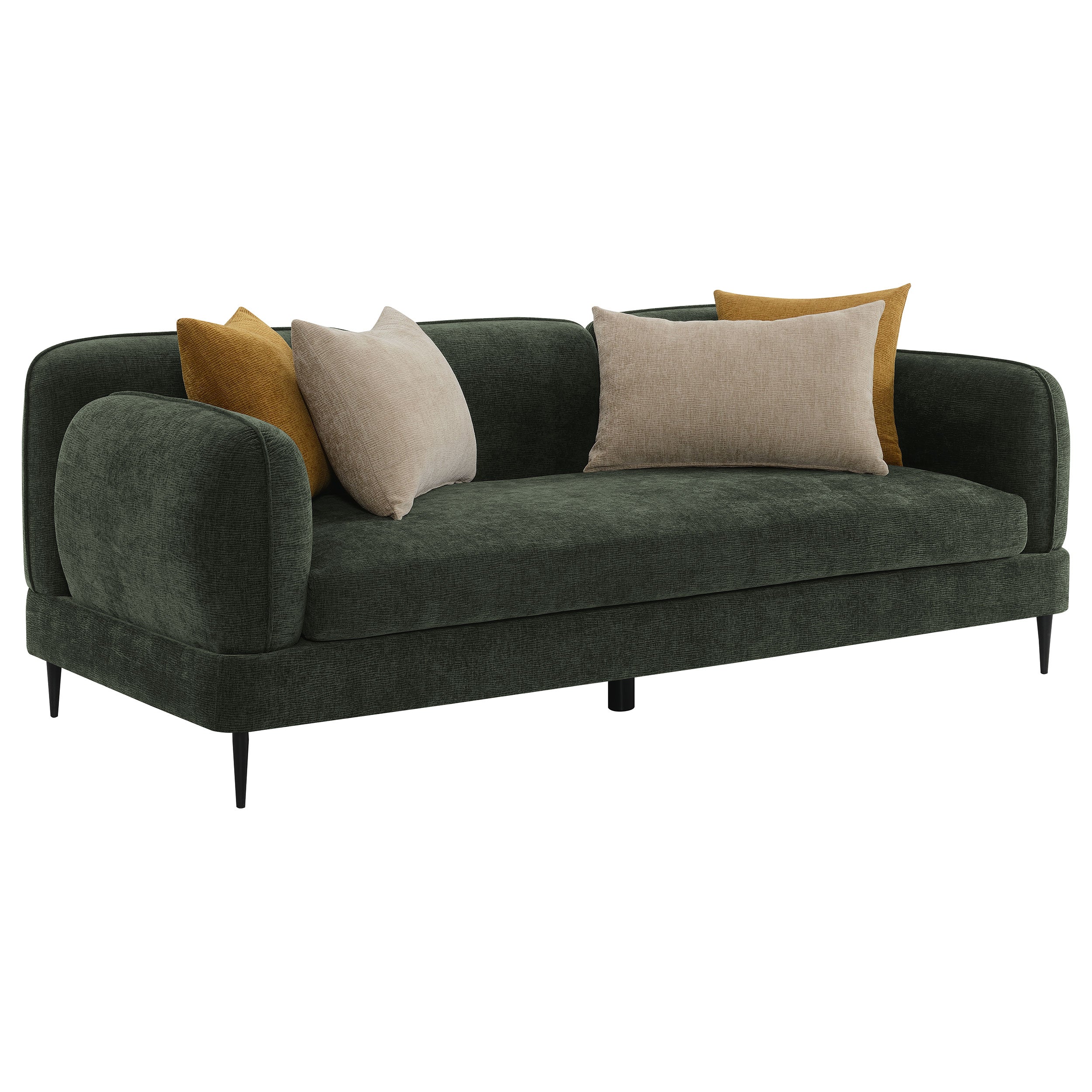 Jade Chenille Upholstered Sofa Set Green